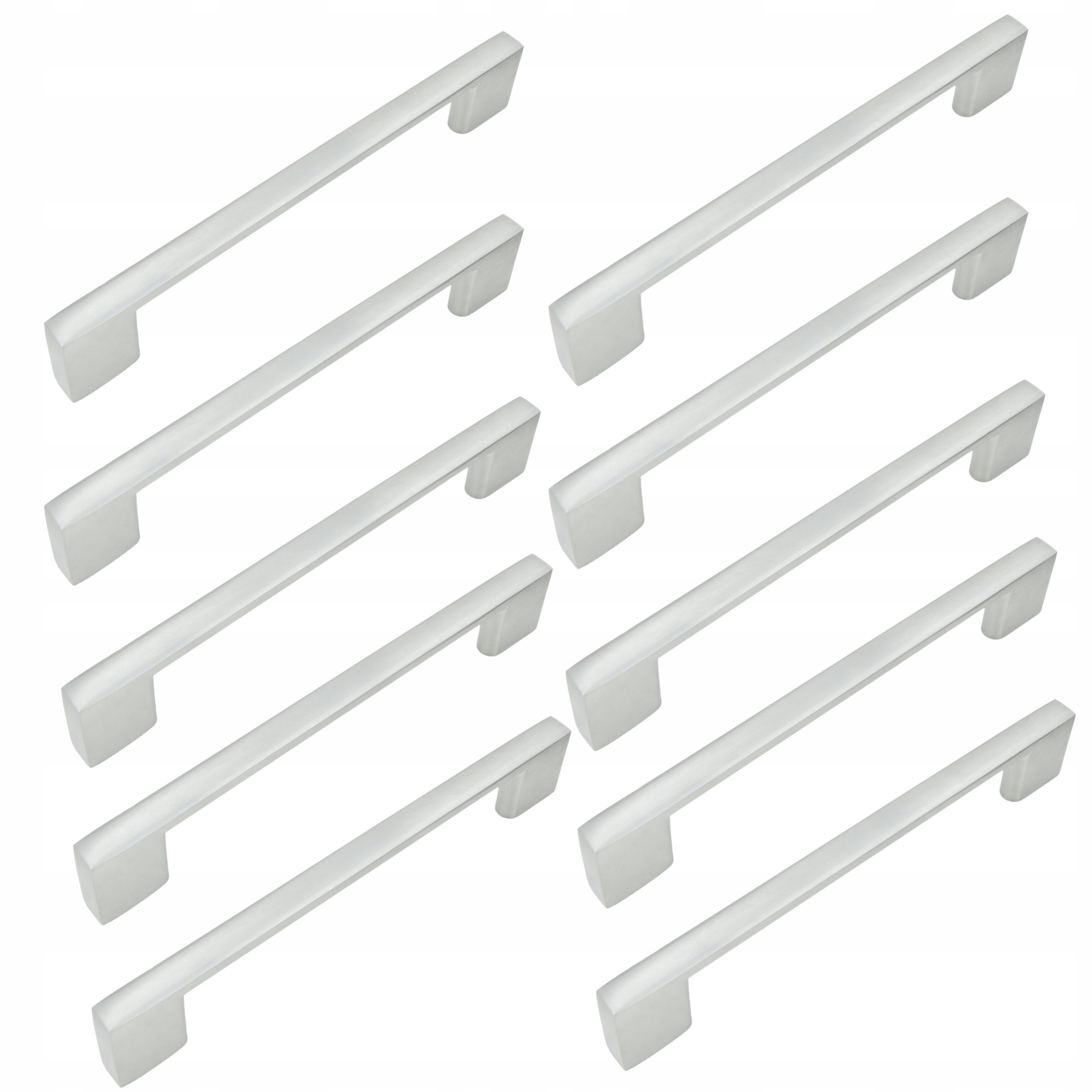 10 x Nábytková úchytka stříbrný 128 mm kovový držák do zásuvky na nábytek