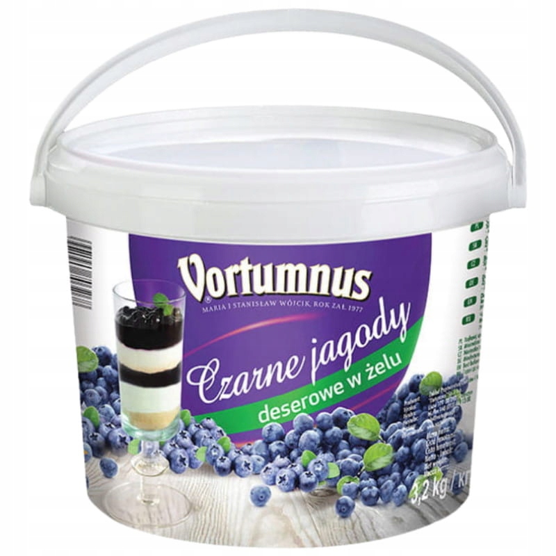 Czarna jagoda 50% owoce deserowe w żelu Vortumnus 3,2kg