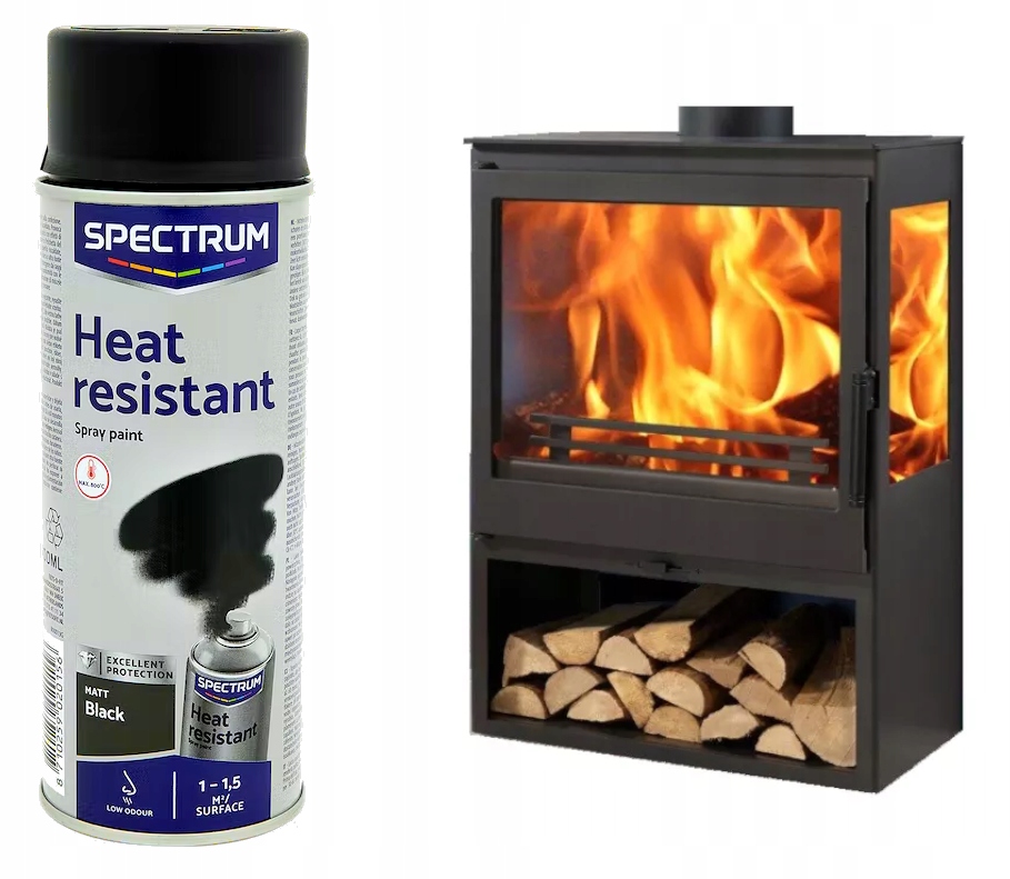 

Farba Żaroodporna Czarny Mat W Sprayu 800 °C
