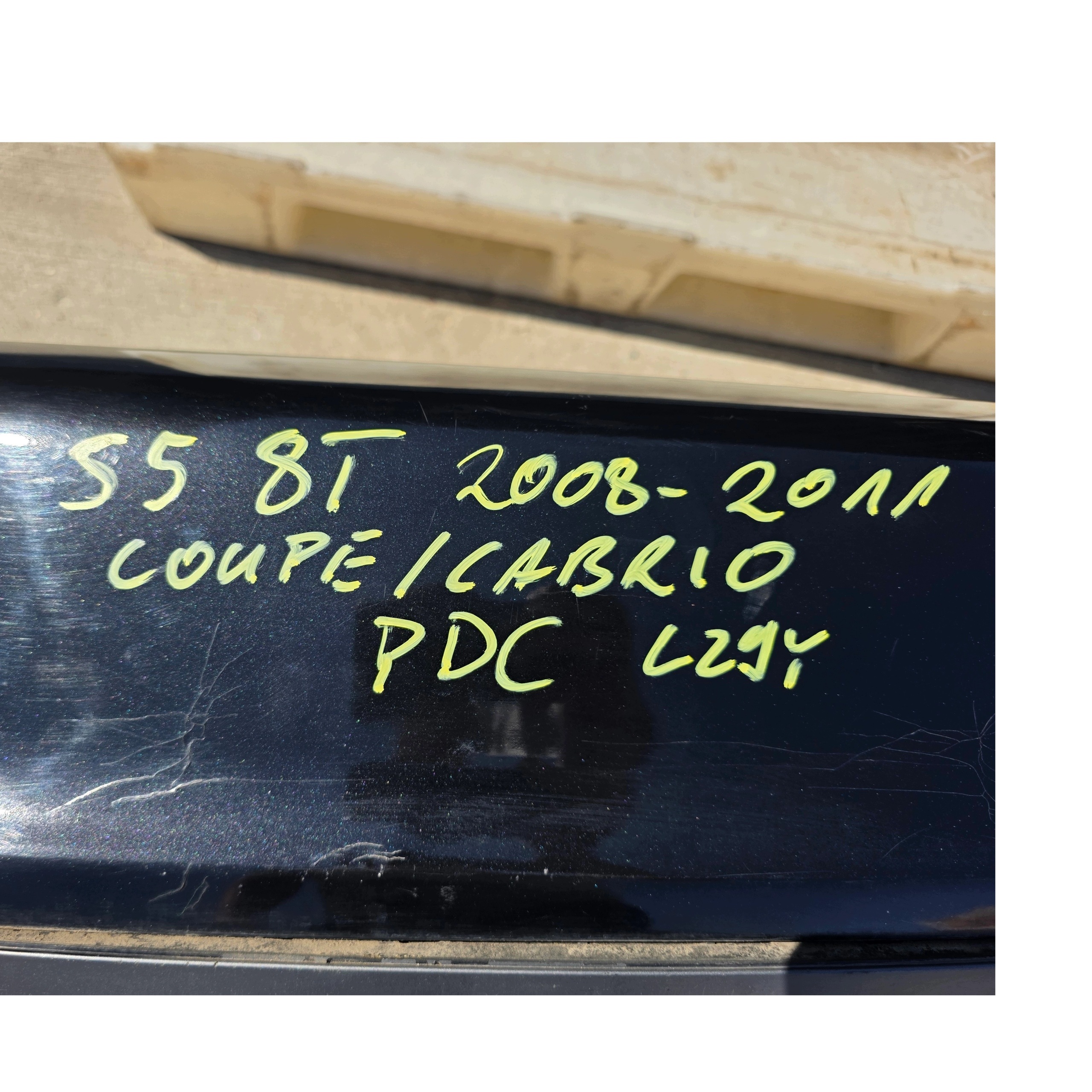 bumper rear part AUDI A5 S5 8T COUPE CABRIO S LINE PDC LZ9Y 2007-2011 complete