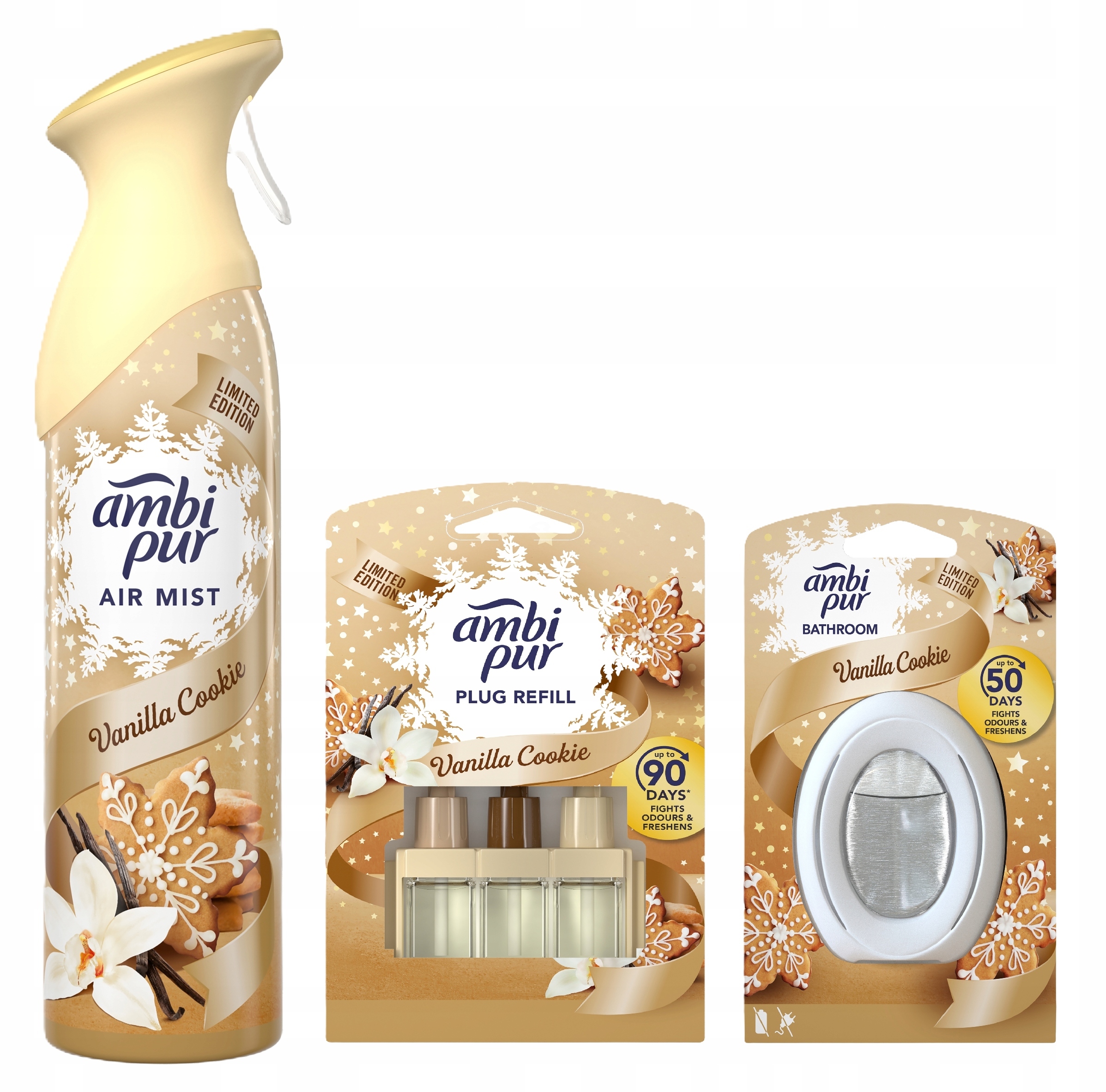 Levně Ambi Pur Set Vanilla Cookie Osvěžovače vzduchu