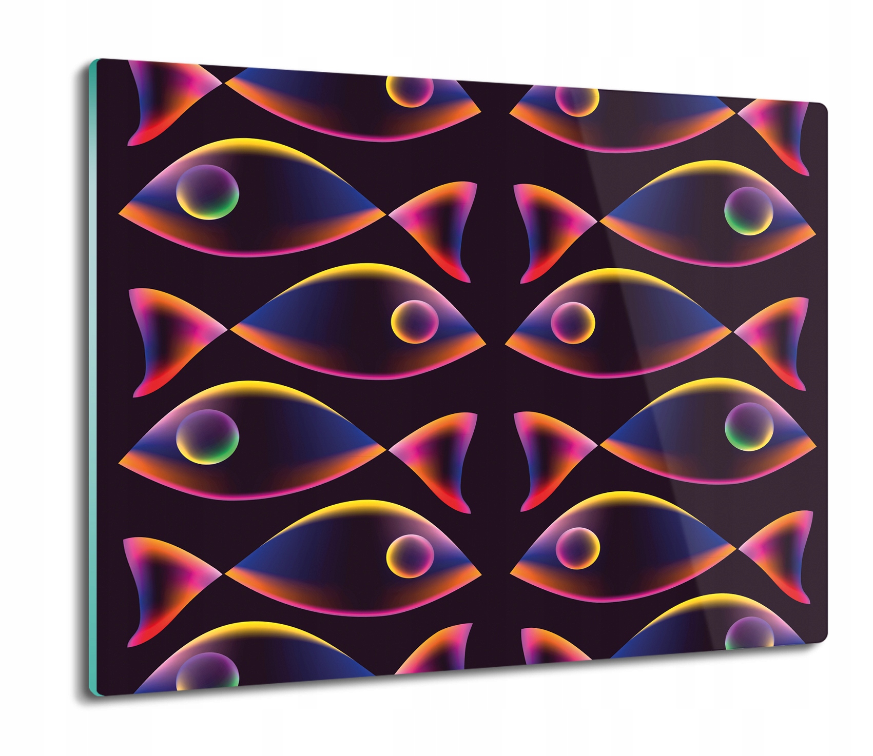 

Ryby neon abstrakcja 60x52 deska na blat kuchenny