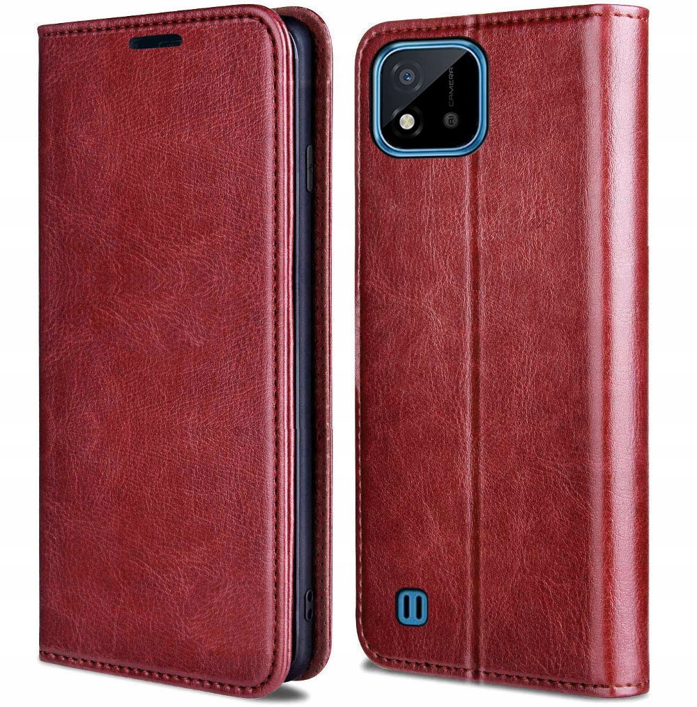 ETUI SKÓRZANE NA MAGNES DO REALME C11 2021 +SZKŁO