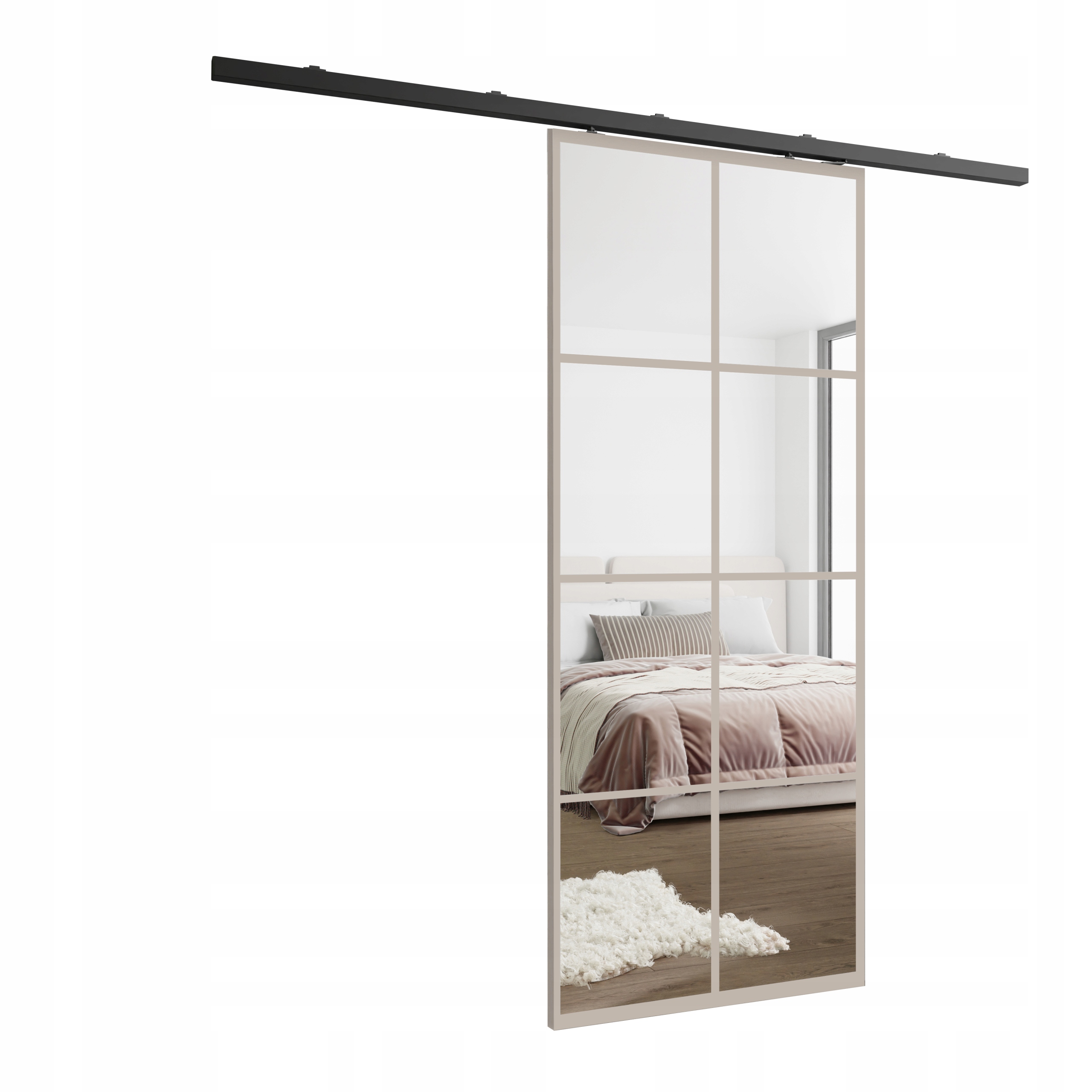 Posuvné nástěnné dveře HS-45 Sofi 60 kašmír zrcadlo