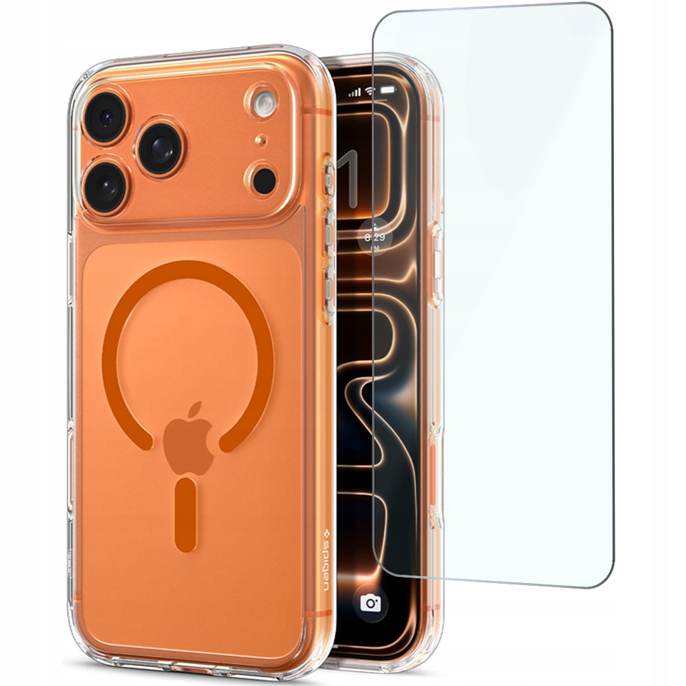 Etui Spigen Ultra Hybrid do MagSafe do iPhone 17 Pro Max, mocne szkło