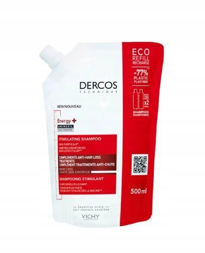Dercos Energy+ Shampoo Eco Refill 500 ml
