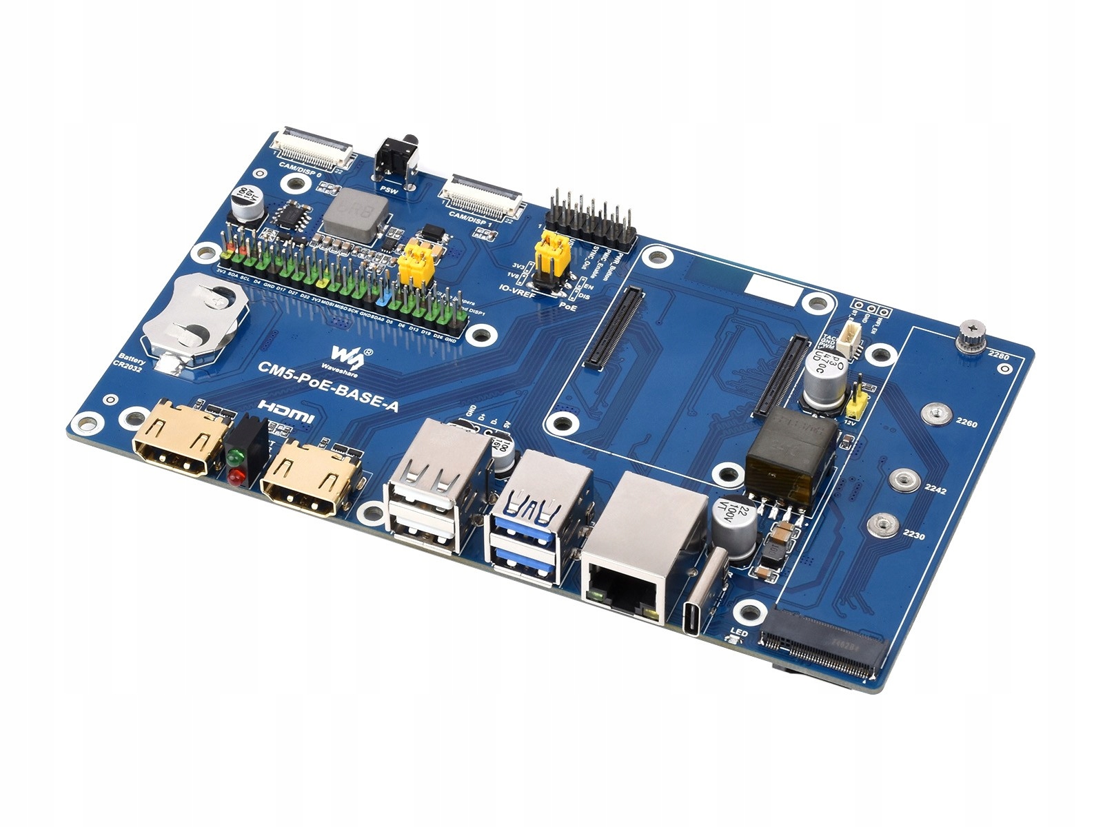 Płyta bazowa CM5-PoE-BASE-A z PoE dla Raspberry Pi CM5 Waveshare 29488