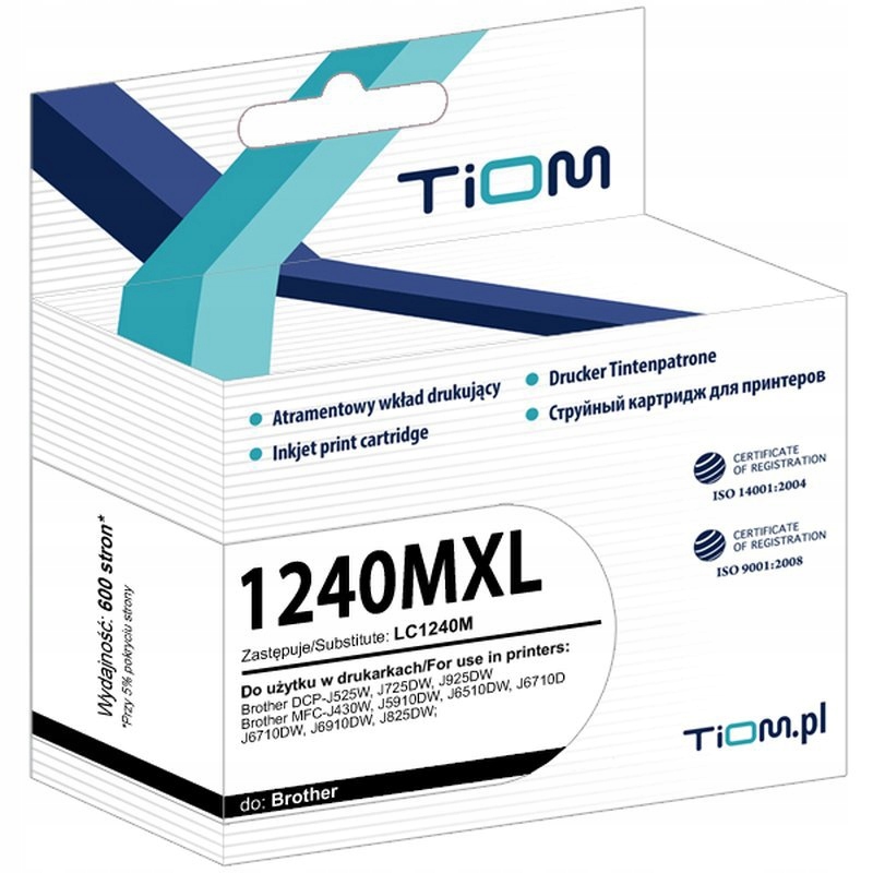 Tusz Tiom do Brother 1240MXL LC1240M 600 str J525W J725DW J925DW J5910