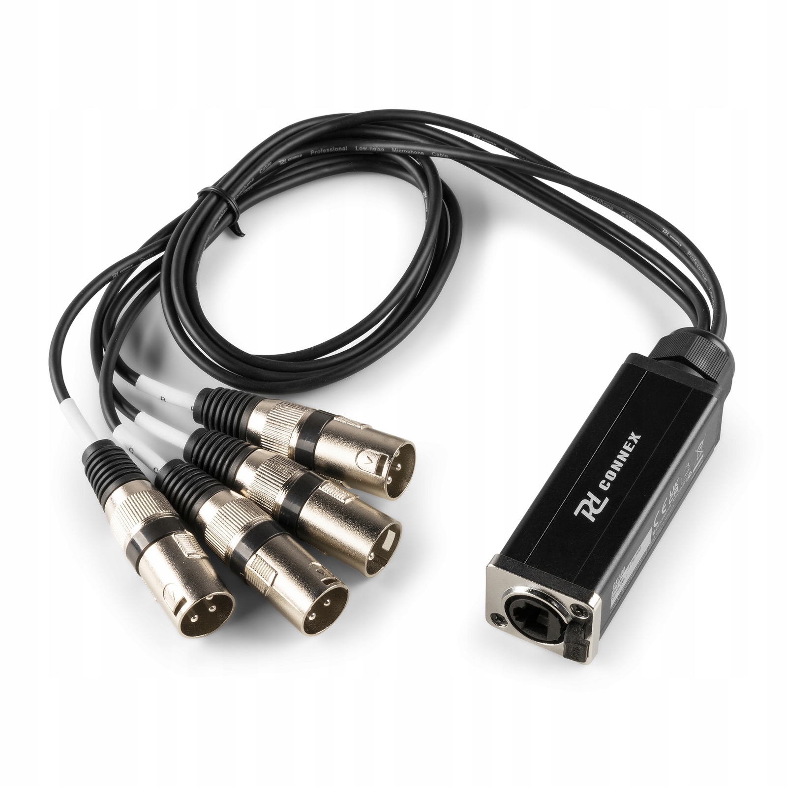 Splitter adapter DMX z 4 złączami Xlr (męskimi) do RJ45 0,7m