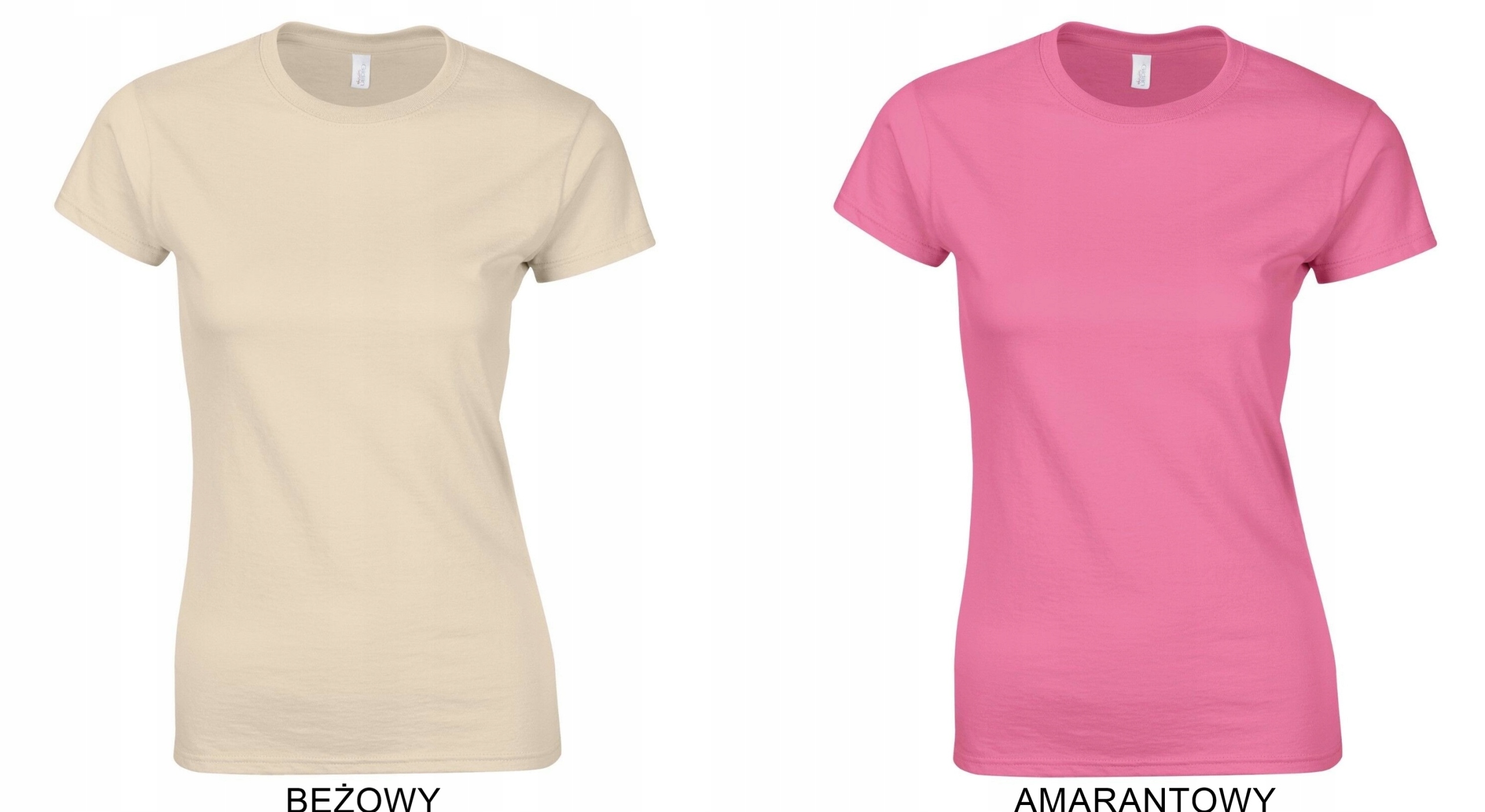 T-SHIRT KOSZULKA damska BAWEŁNA KOLORY AM TG1 S Szerokość pod pachami 41 cm