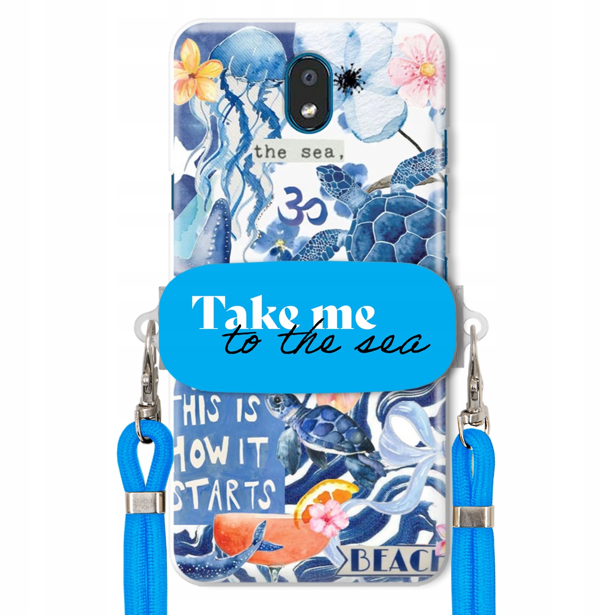Pouzdro pro Lg K30 2019 Modré Crossbody vodítko Držák Take Me To The Sea