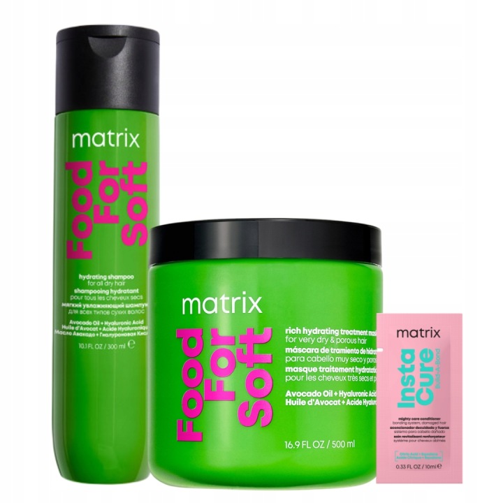 Matrix Food For Soft nawilżający szampon maska do włosów suchych