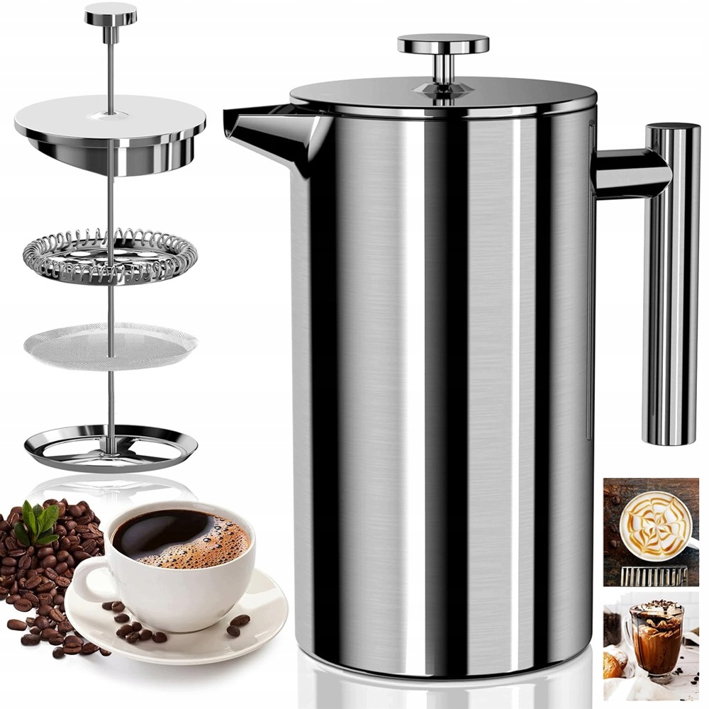 Kávovar Na Přípravu Čaje French Press, Pístový Spařovací Přístroj, Vyjímatelný