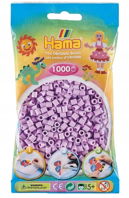 

Koraliki Jasne Liliowe Pastelowe 1000 szt Hama 96