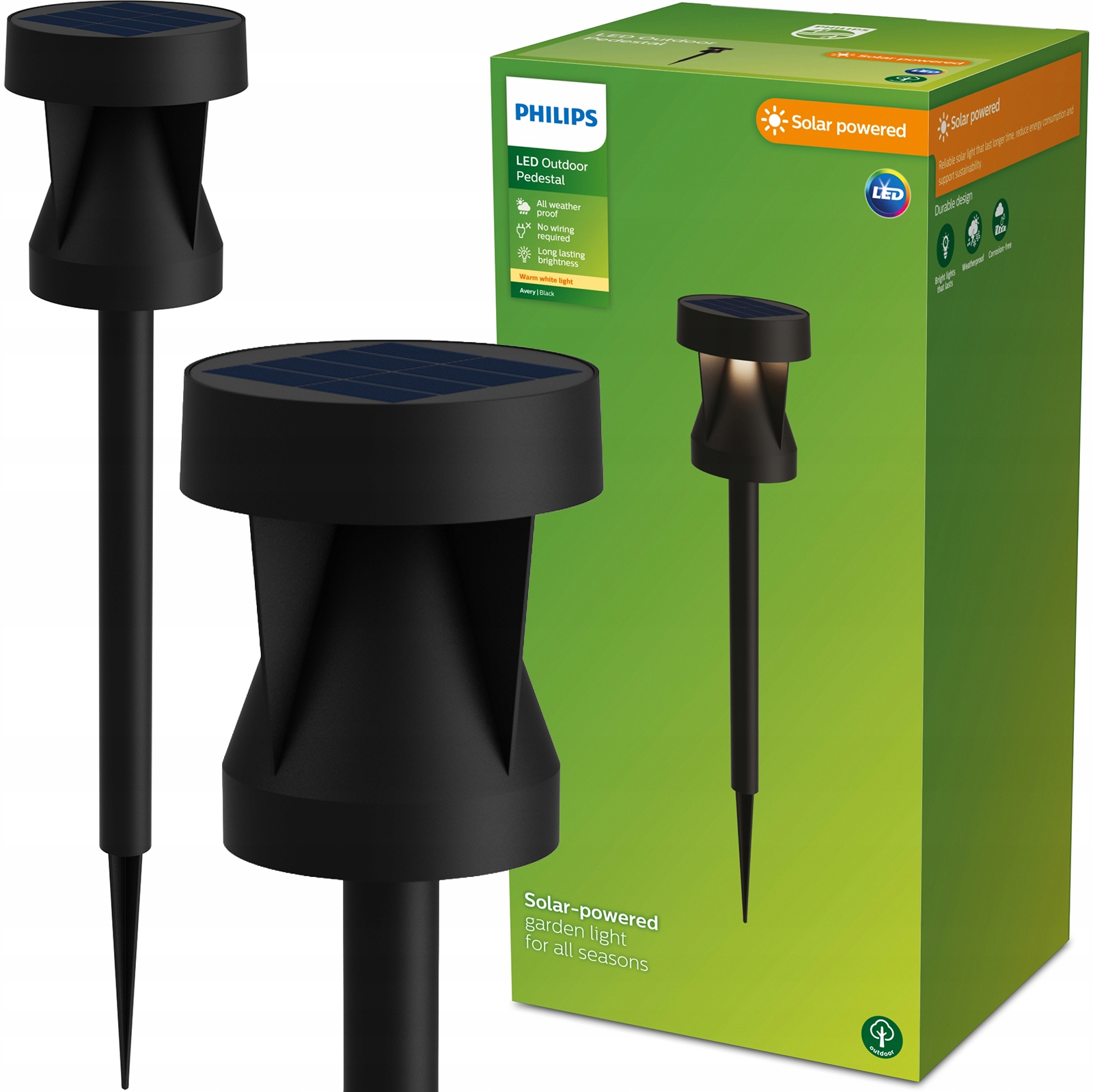 Solární zahradní zapichovací lampa 54.8 cm Led 1.8W 200lm 2700K Philips