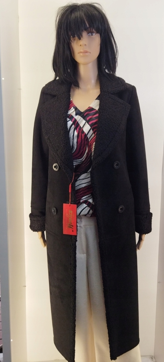 Monica kabát podzimní zimní dámský klasický kožich Paula černý vel. 40