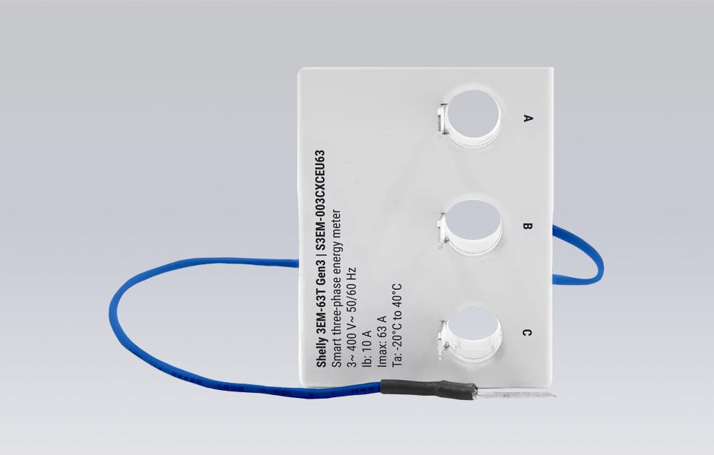 SHELLY 3EM-63T Gen3 miernik energii — 12