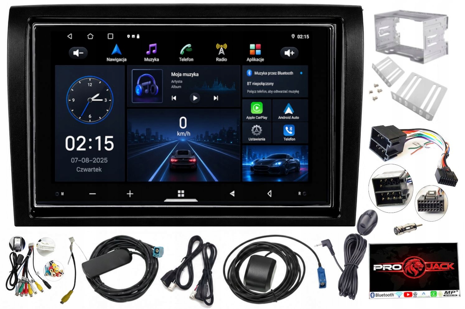 Rádio Navigácia Android Fiat Ducato 2006-2015 Carplay 8GB 256GB Modem Sim