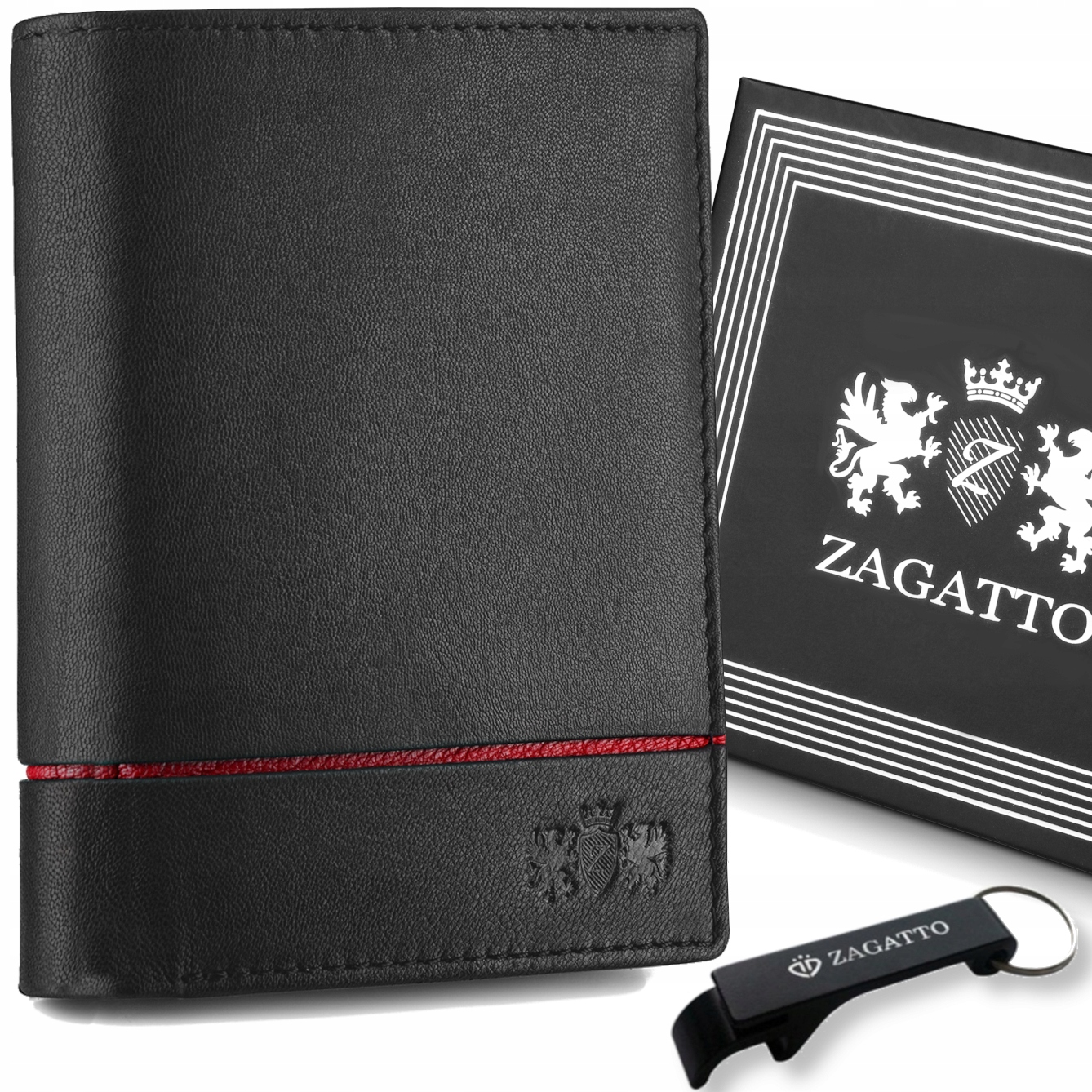 

Zagatto Skórzany portfel męski ochrona Rfid