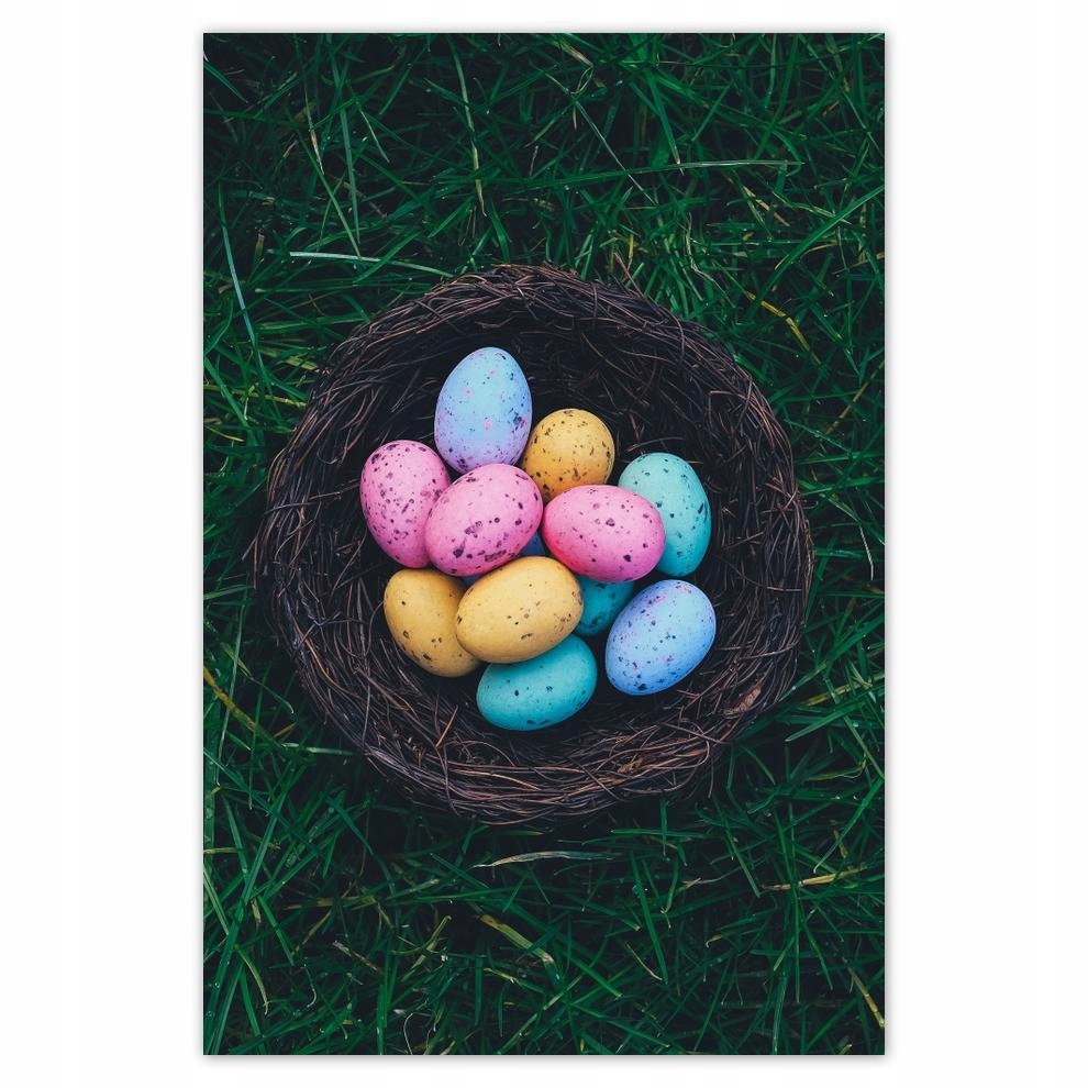 

Plakaty 40x60 Jajka Pisanki koszyk