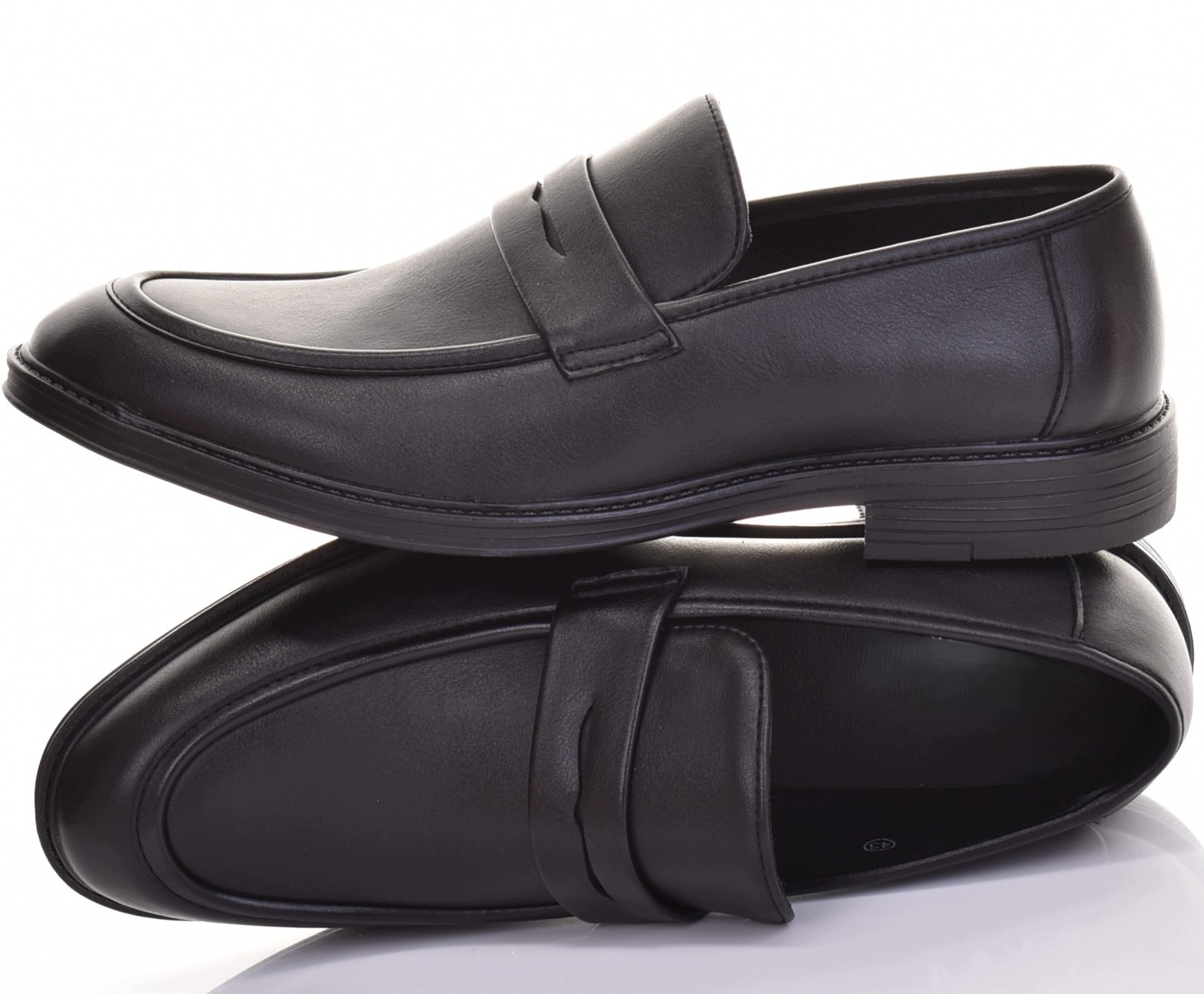 Pánské Mokasíny Nazouvací Elegantní Společenské Boty Do Práce Casual Černé