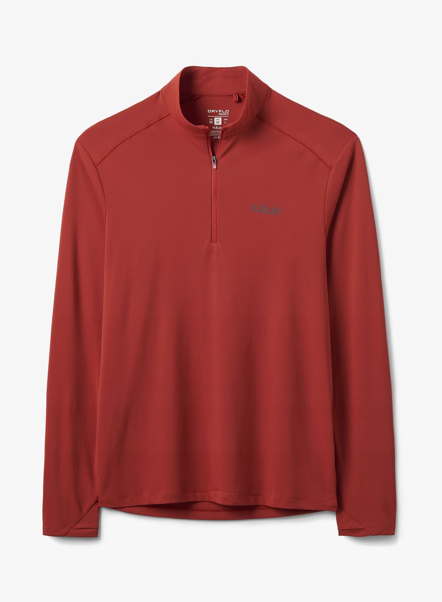 Bluza z zamkiem 1/2 Rab Force Ls Zip tuscan red XL