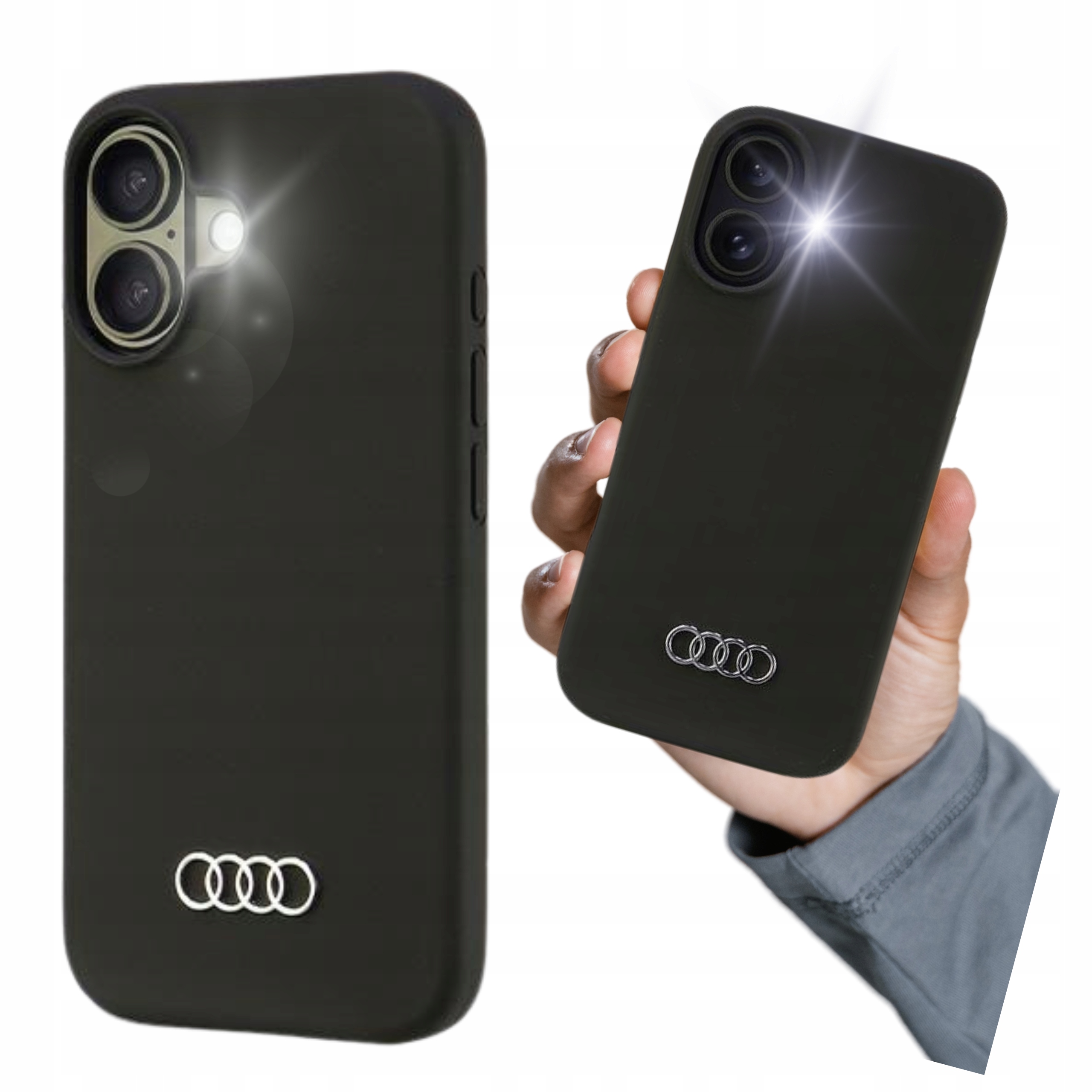 Etui Audi Silicone Case na iPhone 16 6. 1" czarne Audi