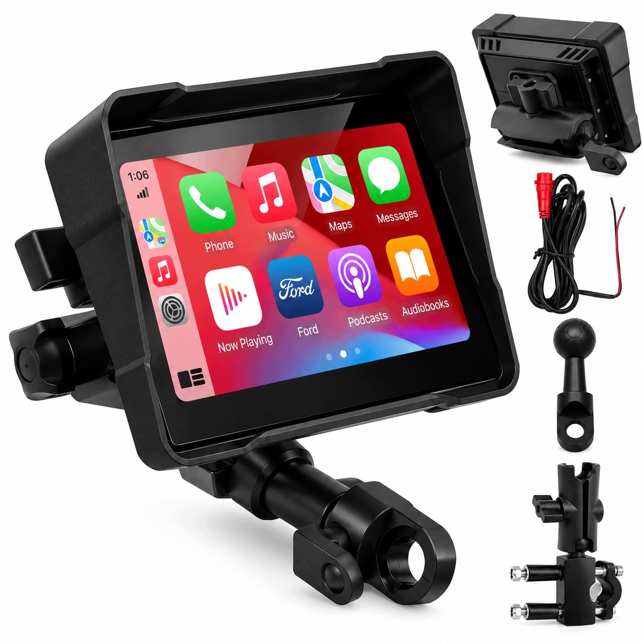 Motocyklová obrazovka CarPlay Android Auto 5" bezdrátová navigace dárek