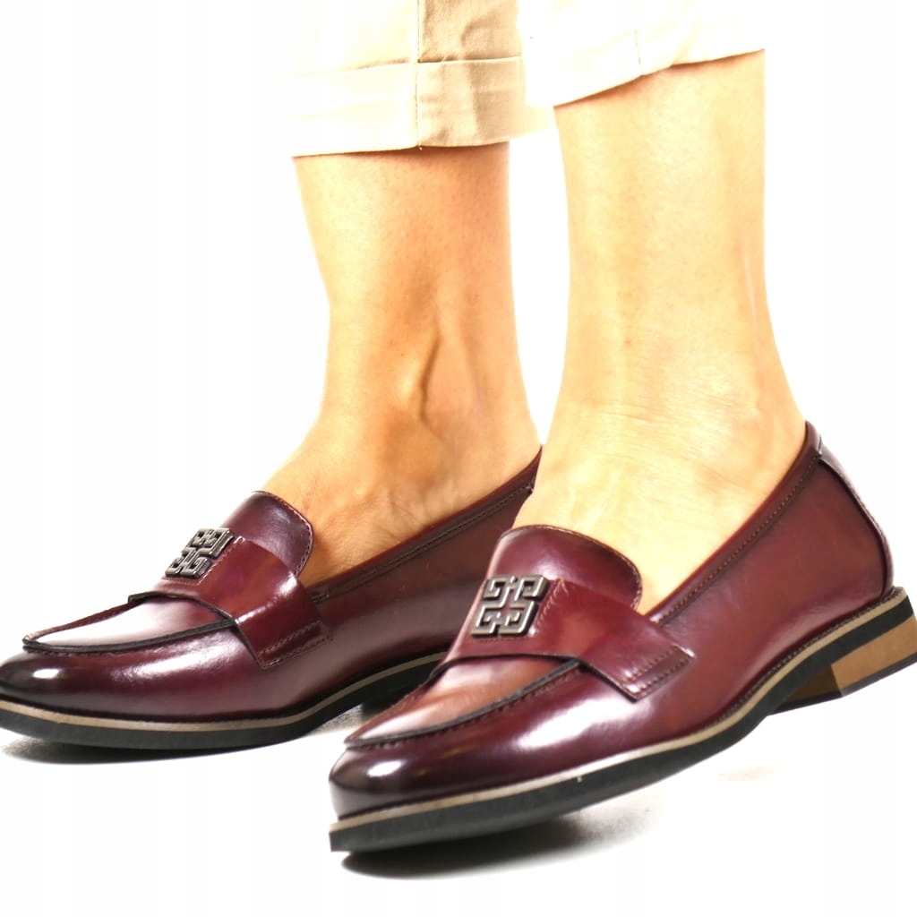 Vínové Dámské Nazouvací Polobotky S Ozdobou, Elegantní, Pohodlný Top, Velikost 36