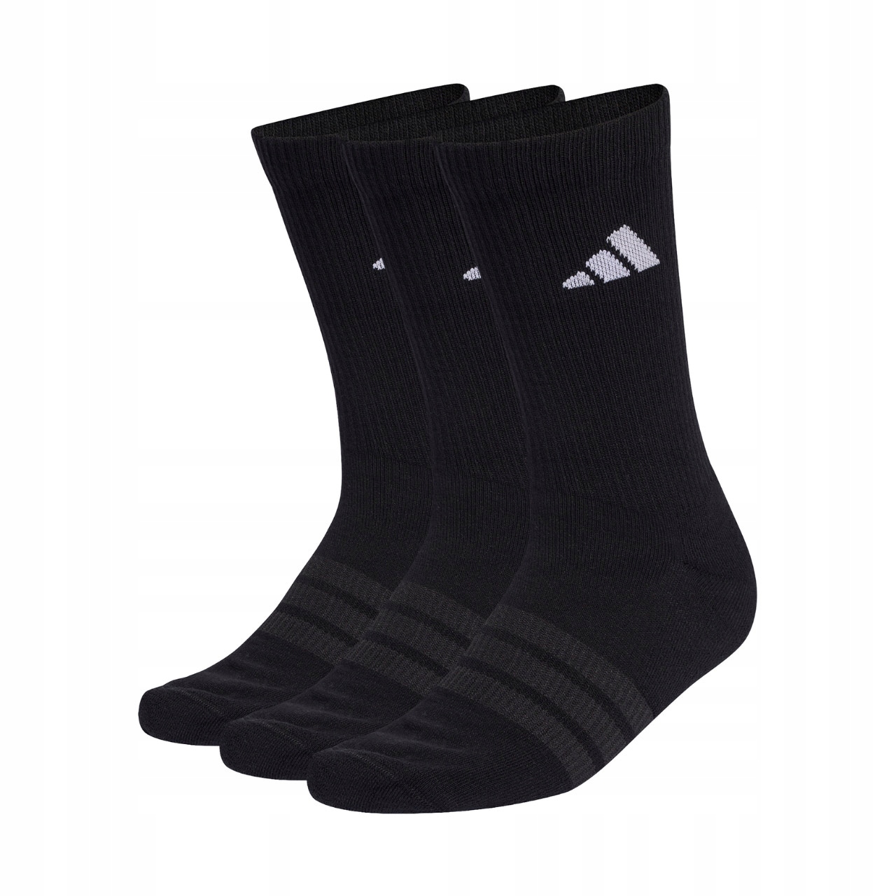 Skarpety adidas Cushioned Sportswear Crew 3P czarne KC9626 Rozmiar 43-45