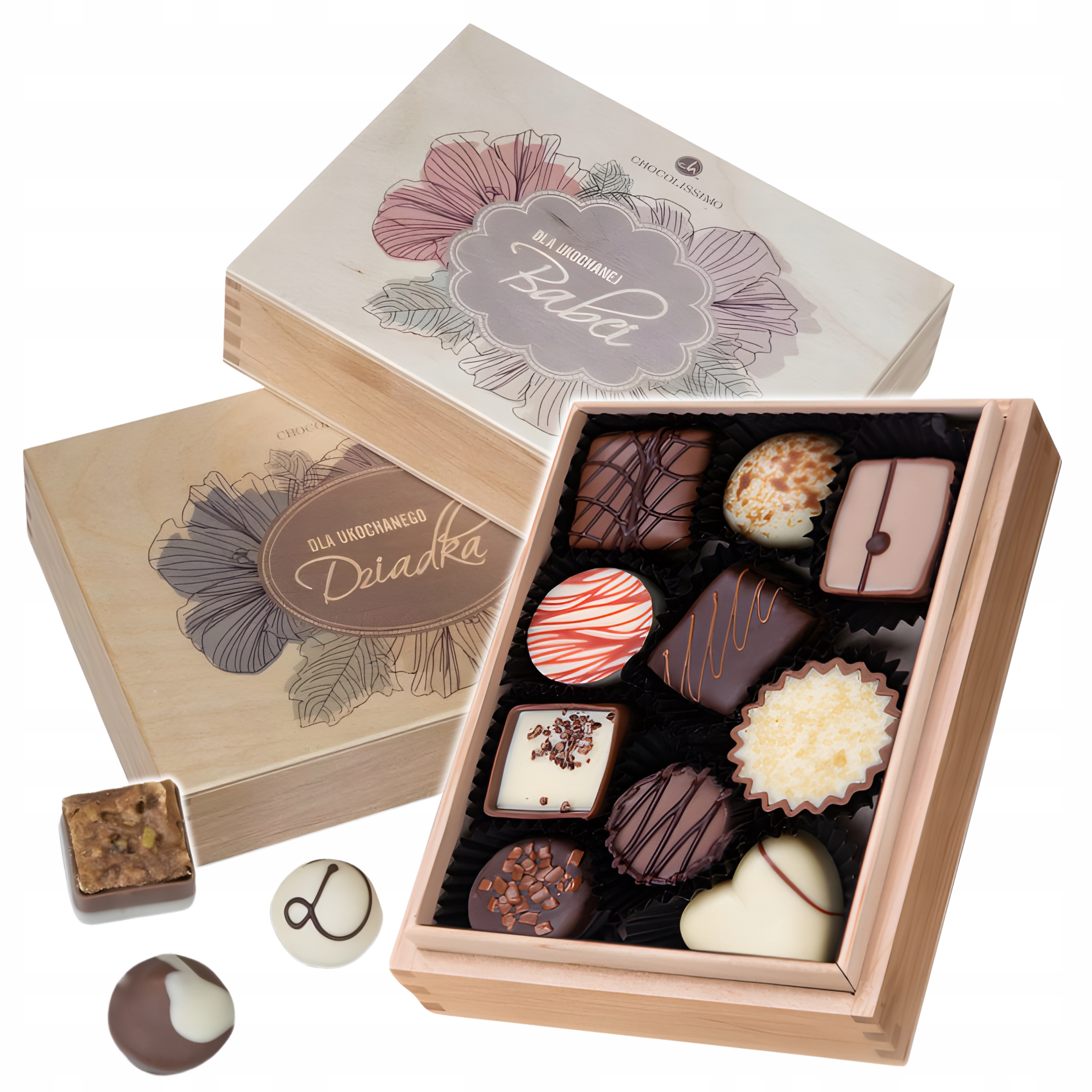 na Dzień Babci I Dziadka czekolada Belgijska Praliny skrzynka 310 g