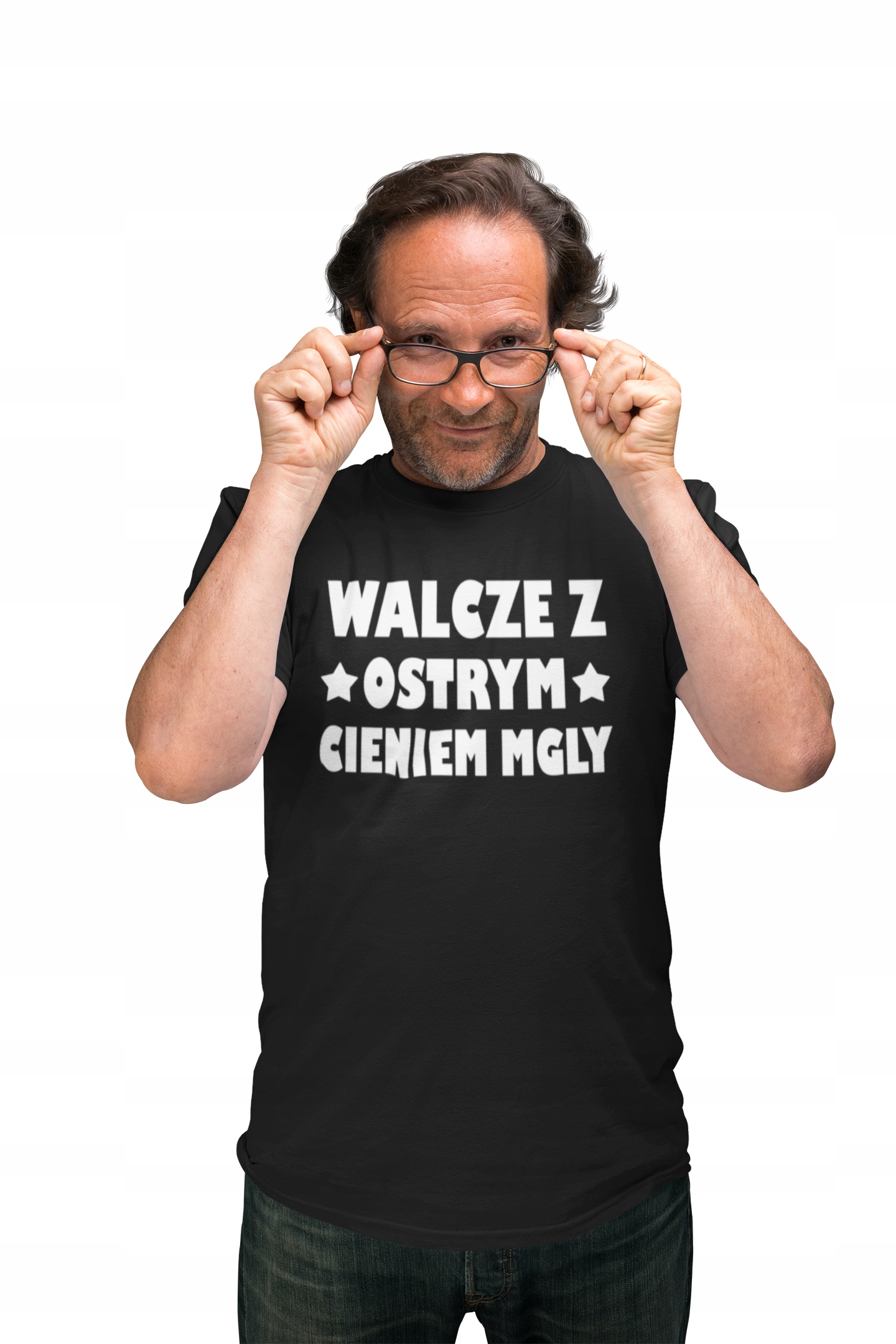 

Koszulka Męska Walczę Z Ostrym Cieniem Mgły
