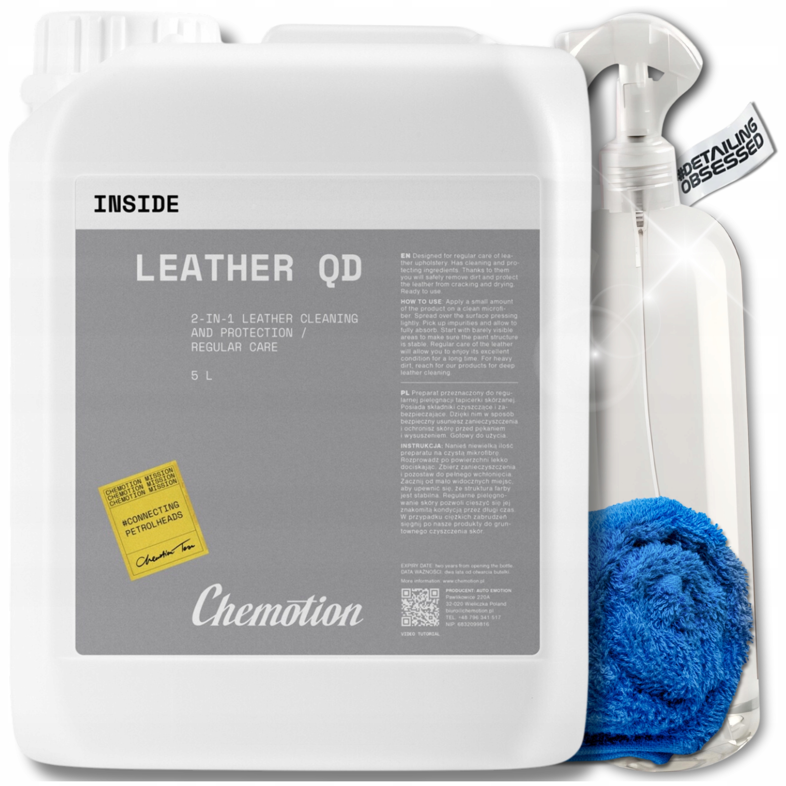 Chemotion Leather Qd 2v1 čistenie a impregnácia koženého čalúnenia 5L