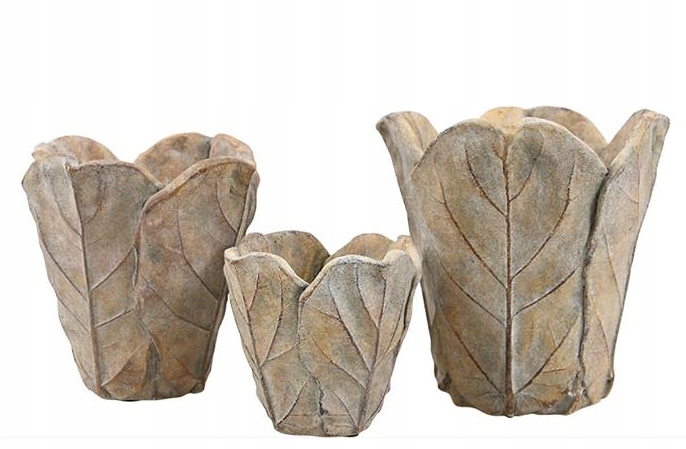 DONICZKA BEŻOWA SZARA LIŚĆ 24x19 OSŁONKA OZDOBNA Marka Donika