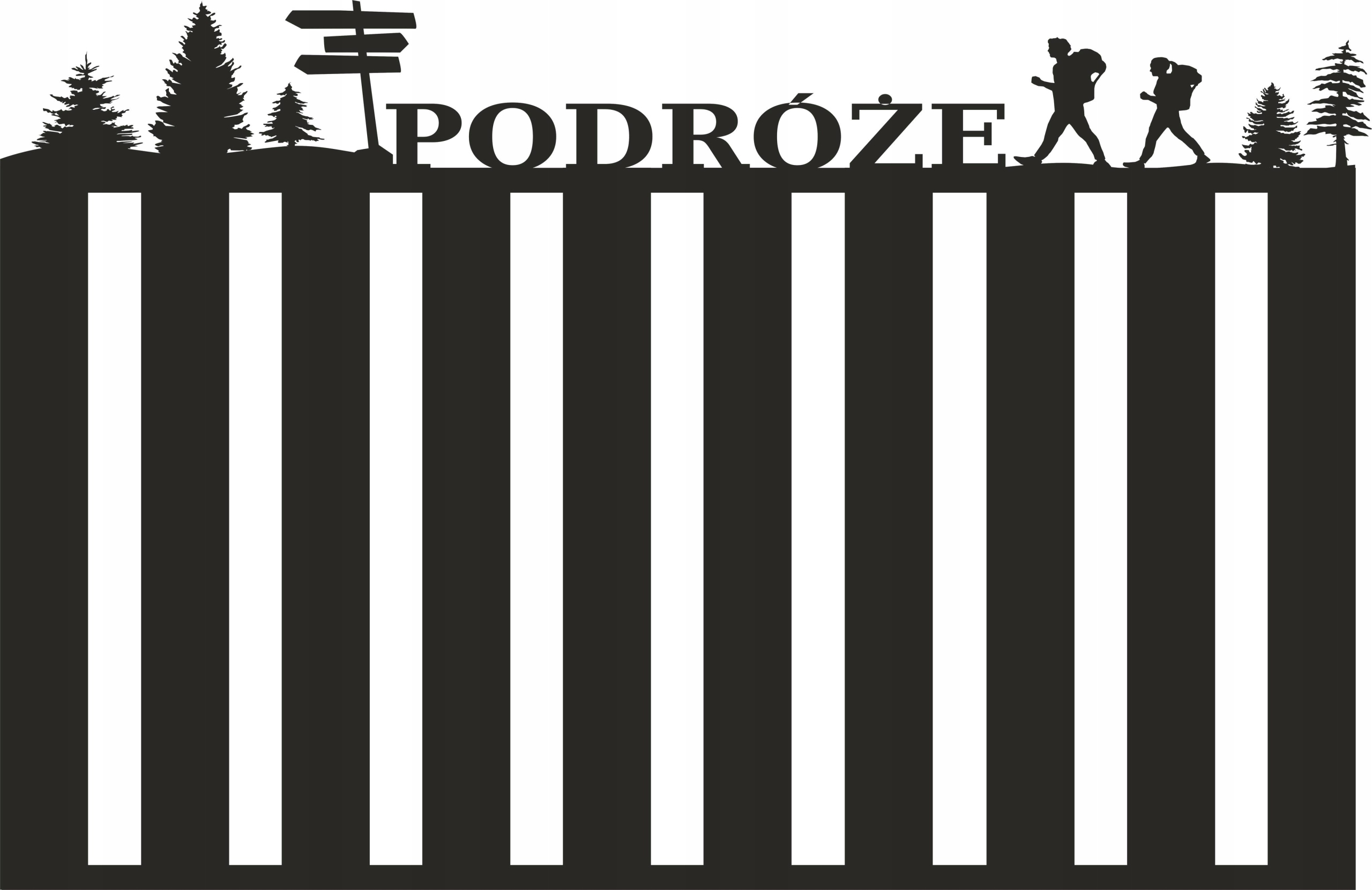 Kovová tabule magnety obdélník Magnetický nápis Cestování 100x50 proužky