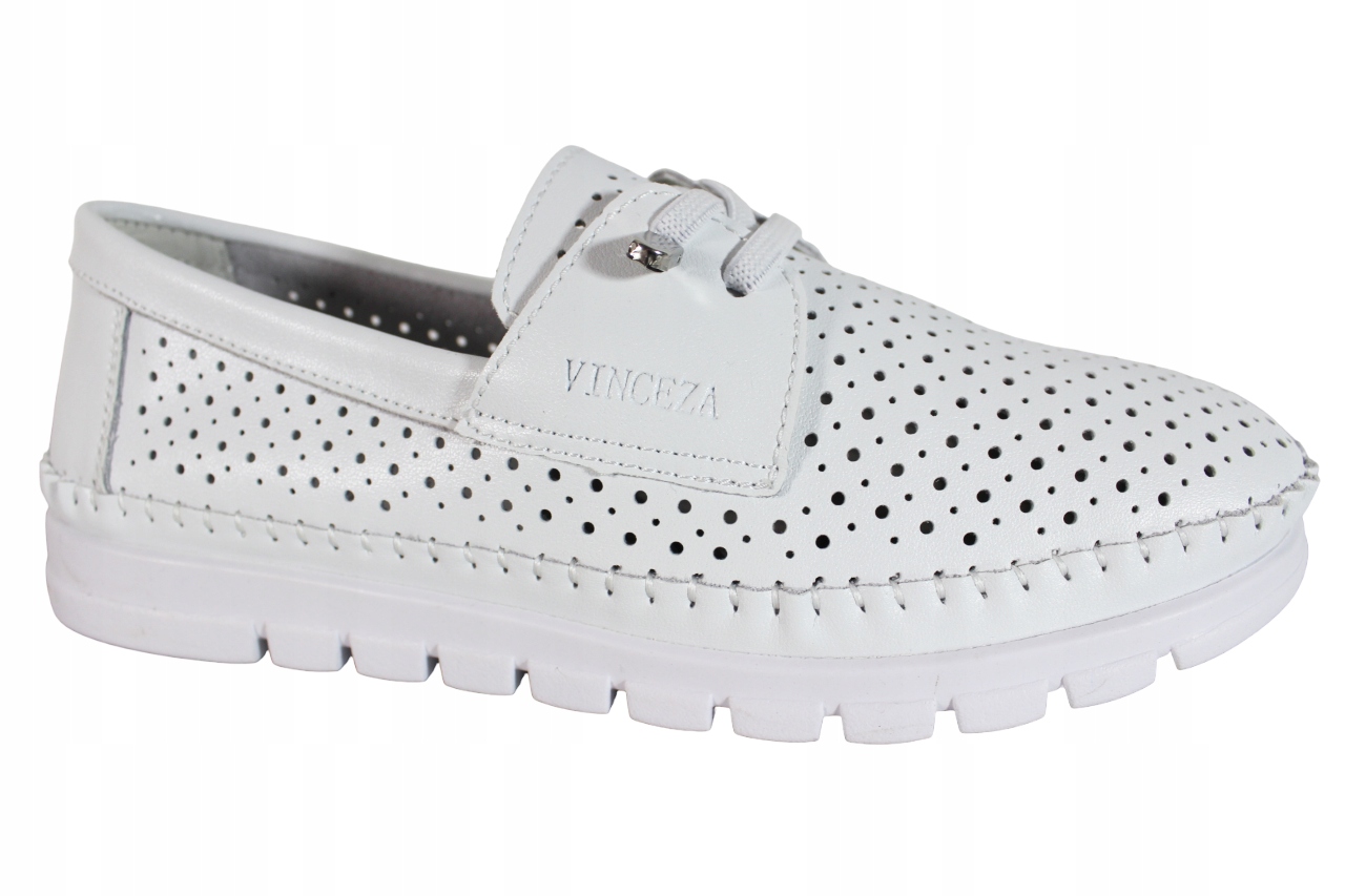 Polobotky Vinceza 7872 VEL.40 Kůže Bílá Lico