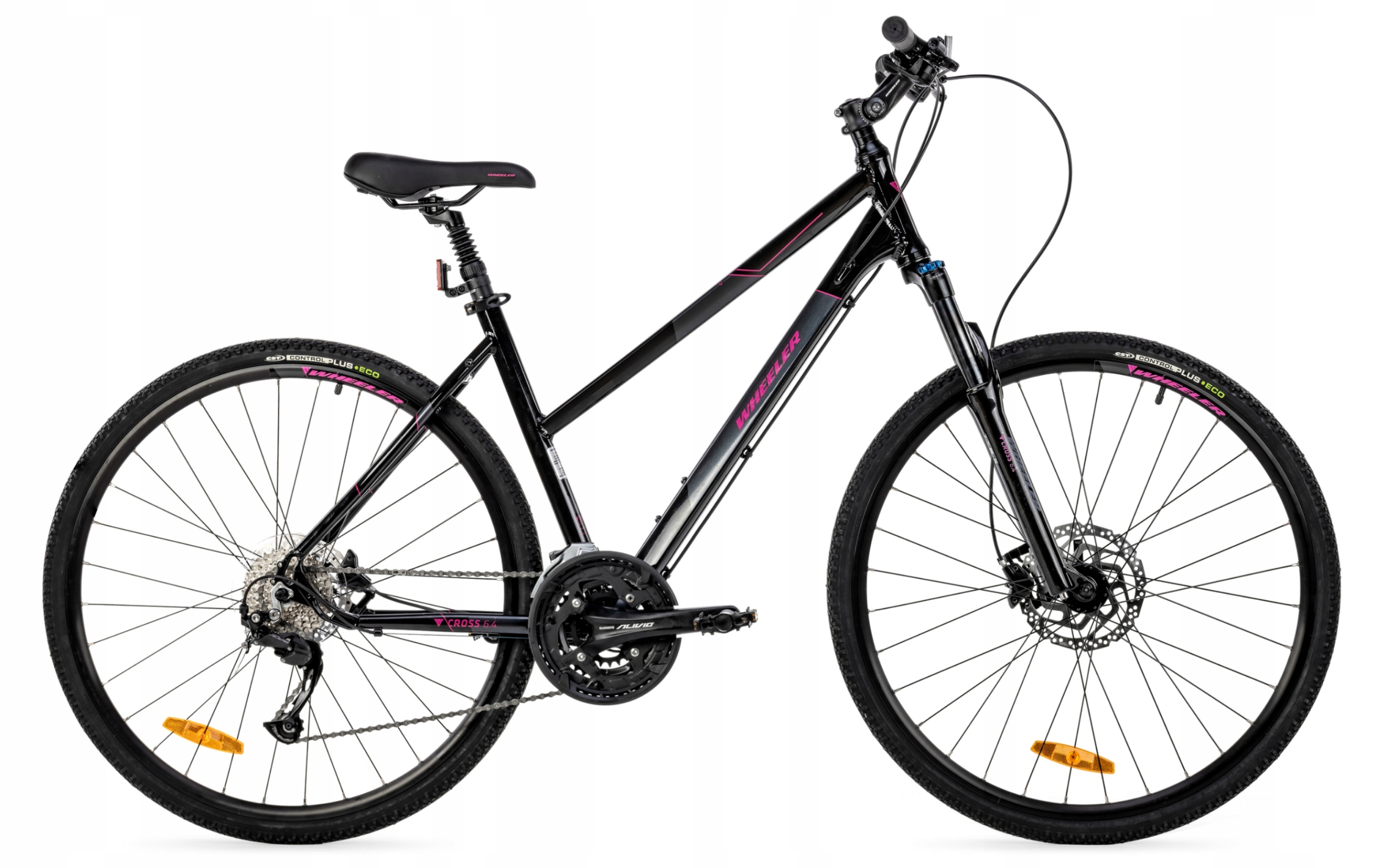 Rower crossowy damski Wheeler Cross 6.4 48 cm 28" czarny róż