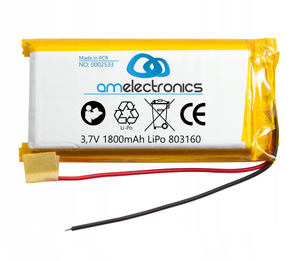 Akumulator 3,7V 1800mAh LiPo 803160 (2533)