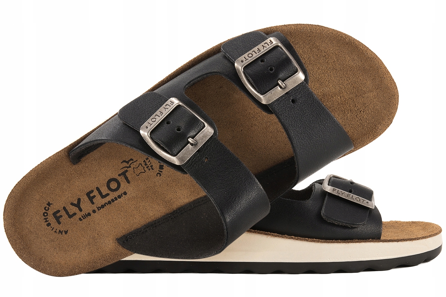 Fly Flot 77G64FC Italské Nazouváky Dámské Profilované Kůže 38 Černá