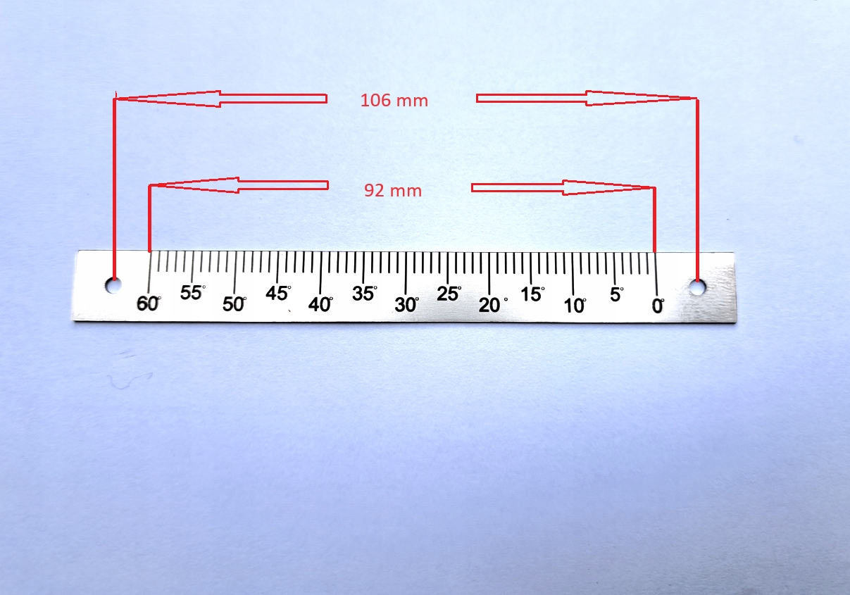 SKALA KĄTA DO PRZECINARKI PIŁY TAŚMOWEJ, STILER CORMAK BS 260G.