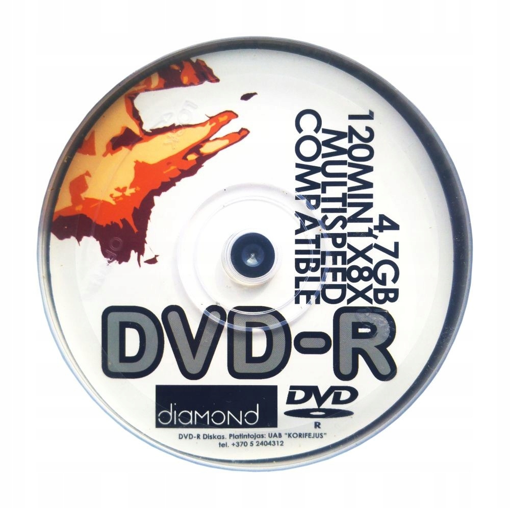 

Dvd-r Diamond Taiyo Yuden Do Archiwizacji 100 szt