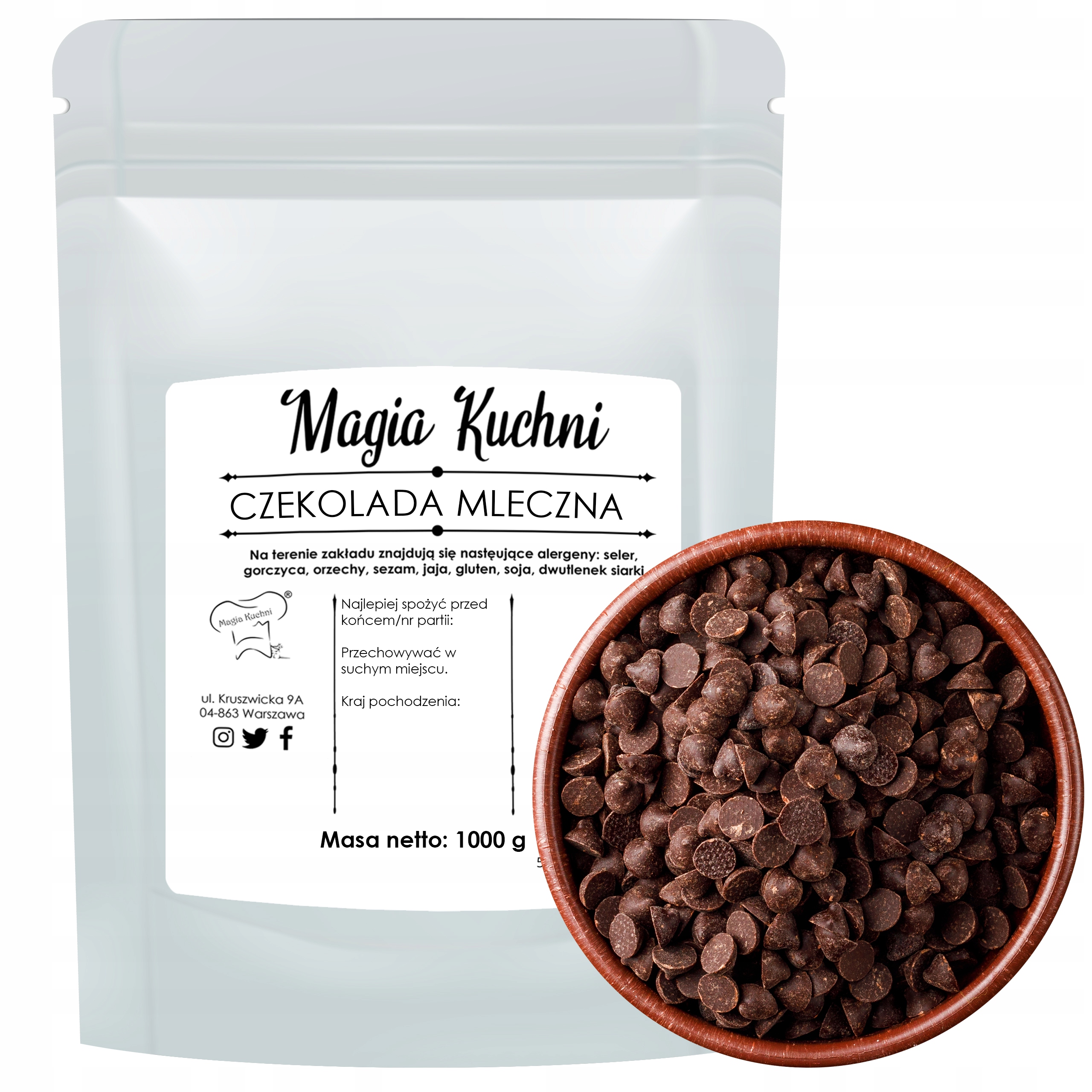 Levně Čokoláda Mléčná 32% Kakao 1kg disky Premium