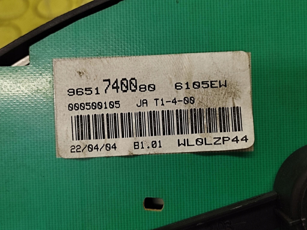PEUGEOT 206 1.9 HDI dials 9651740080