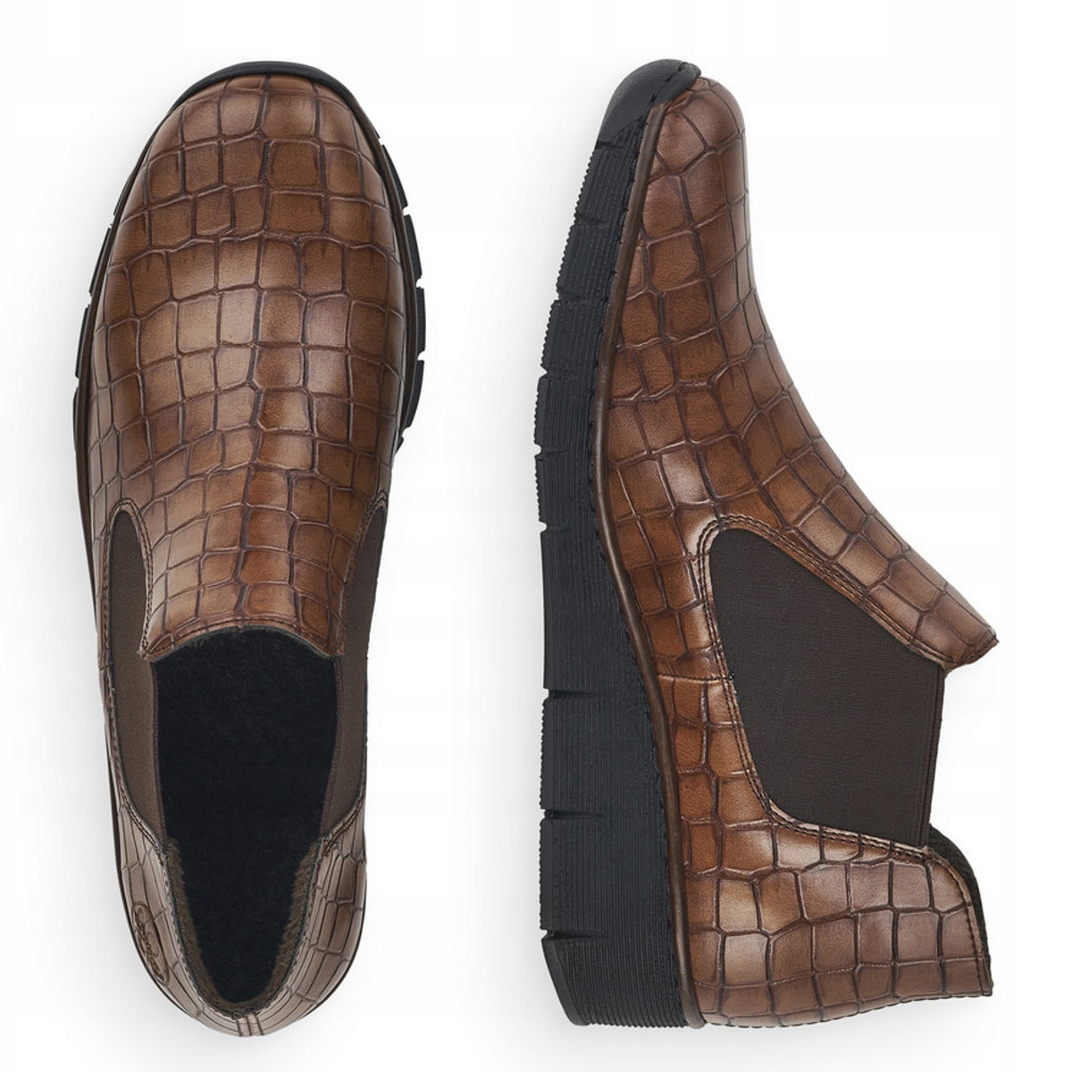 RIEKER brązowe buty, botki damskie 53790 Rozmiar 36