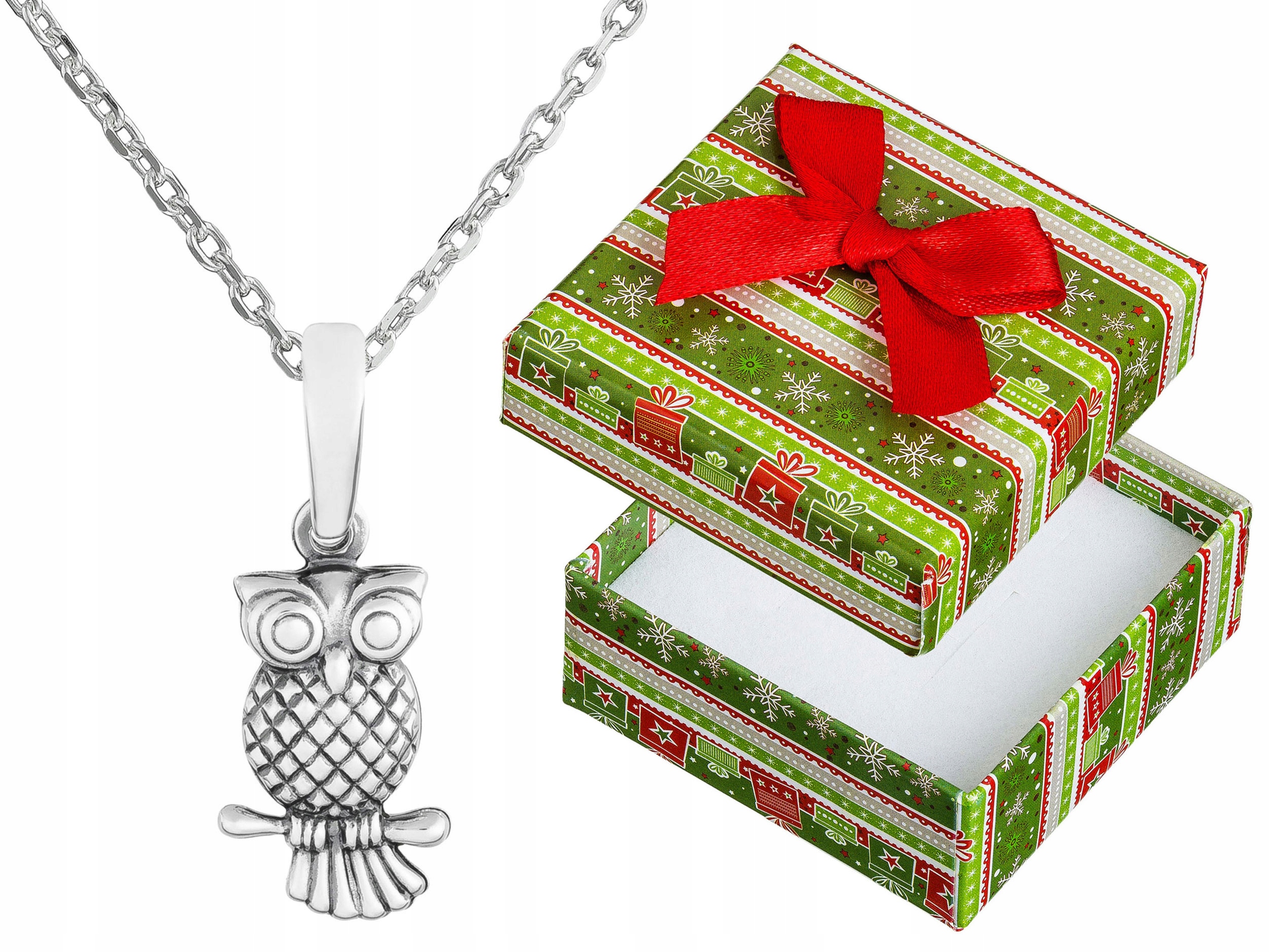 Dlouhý stříbrný dámský oxidovaný náhrdelník Sova Malý pták Stříbro Ankr 70