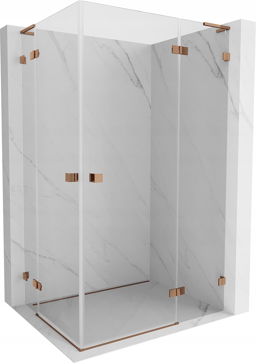 Mexen Lunar L Duo kabina prysznicowa uchylna prawa 95 x 75 cm, transparent,