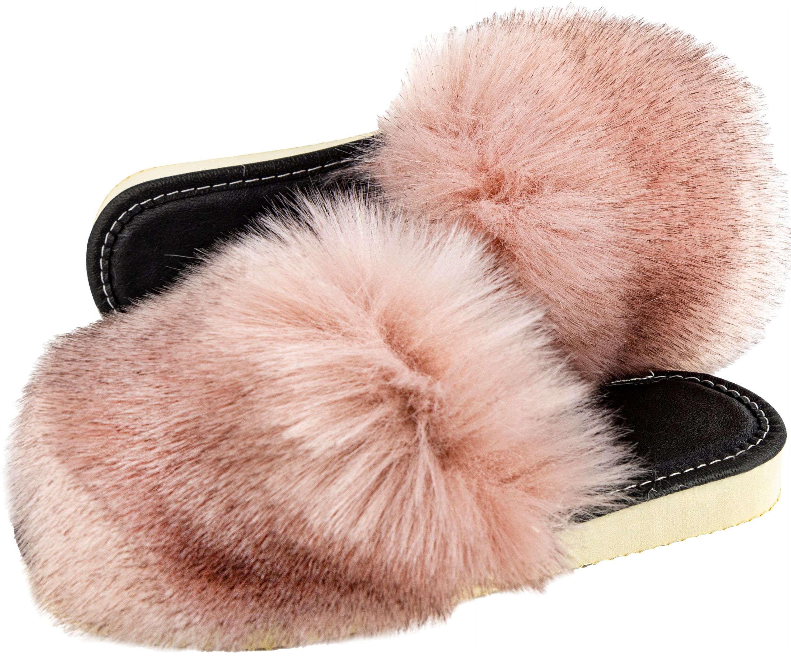 

Klapki z futerkiem Pantofle damskie kapcie papcie