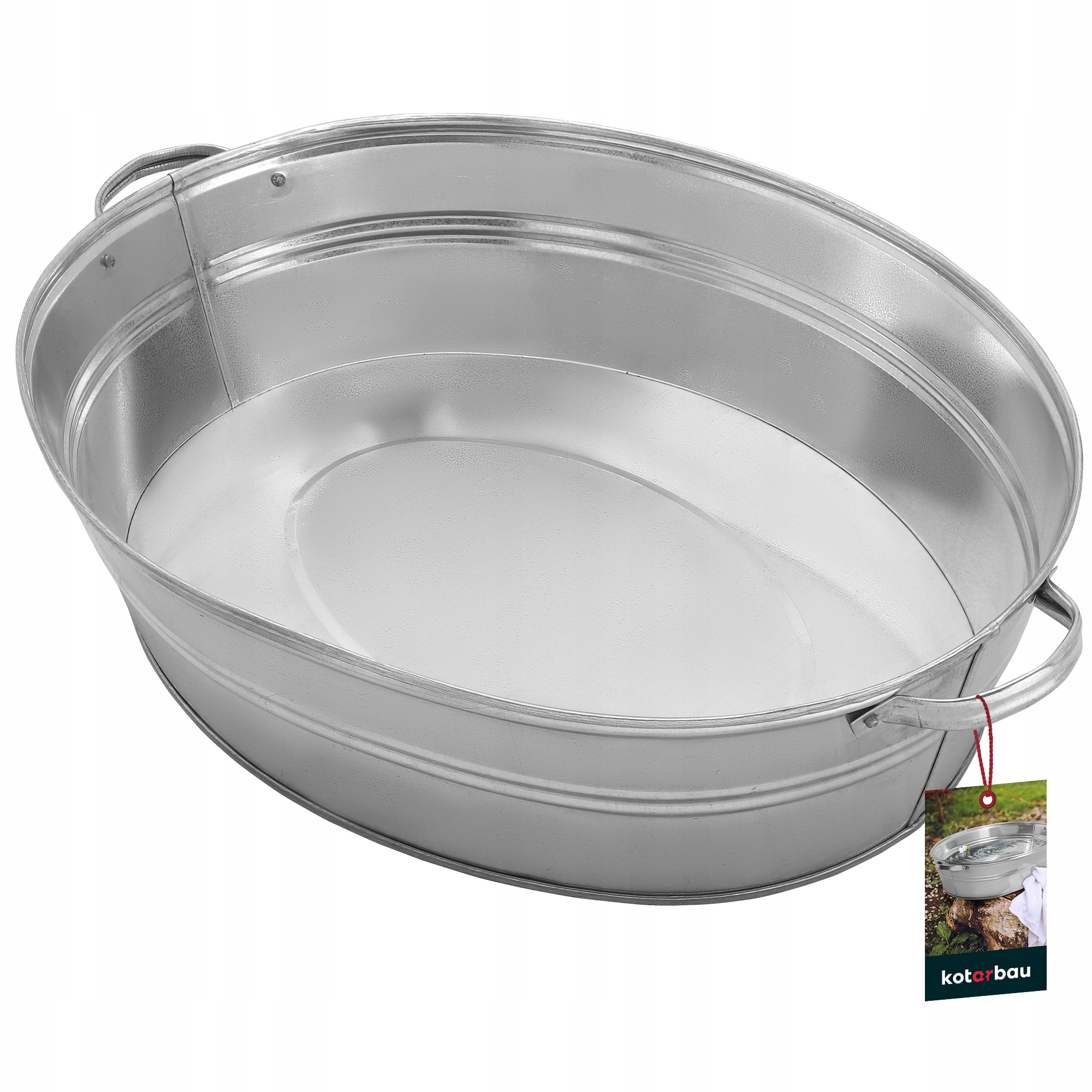 MISKA MISA OCYNKOWANA WANNA DONICA DONICZKA STALOWA OWALNA KWIATY WODĘ 27L