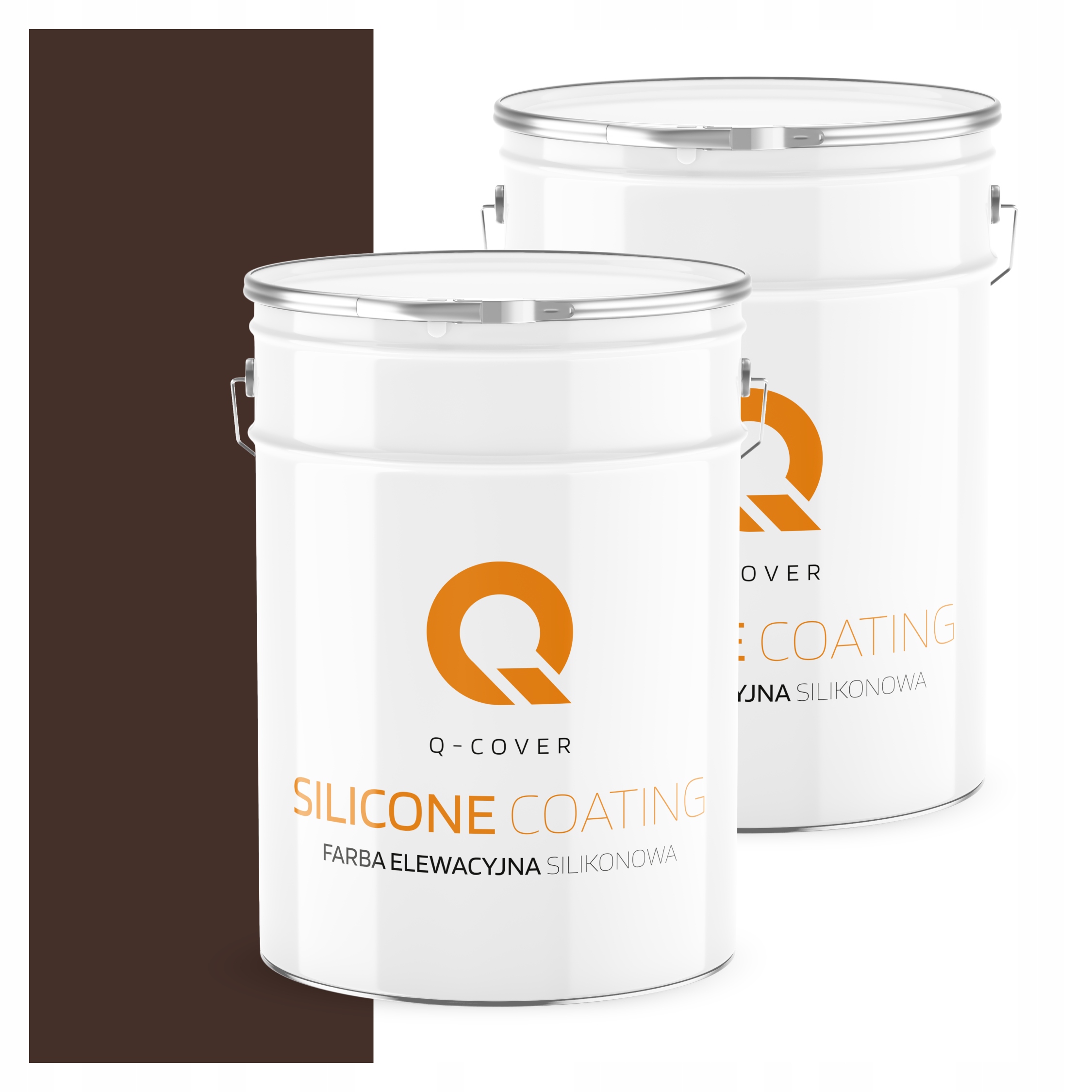 Fasádna silikónová farba 10L Fasáda Uv štruktúra Farba Čokoládová hnedá