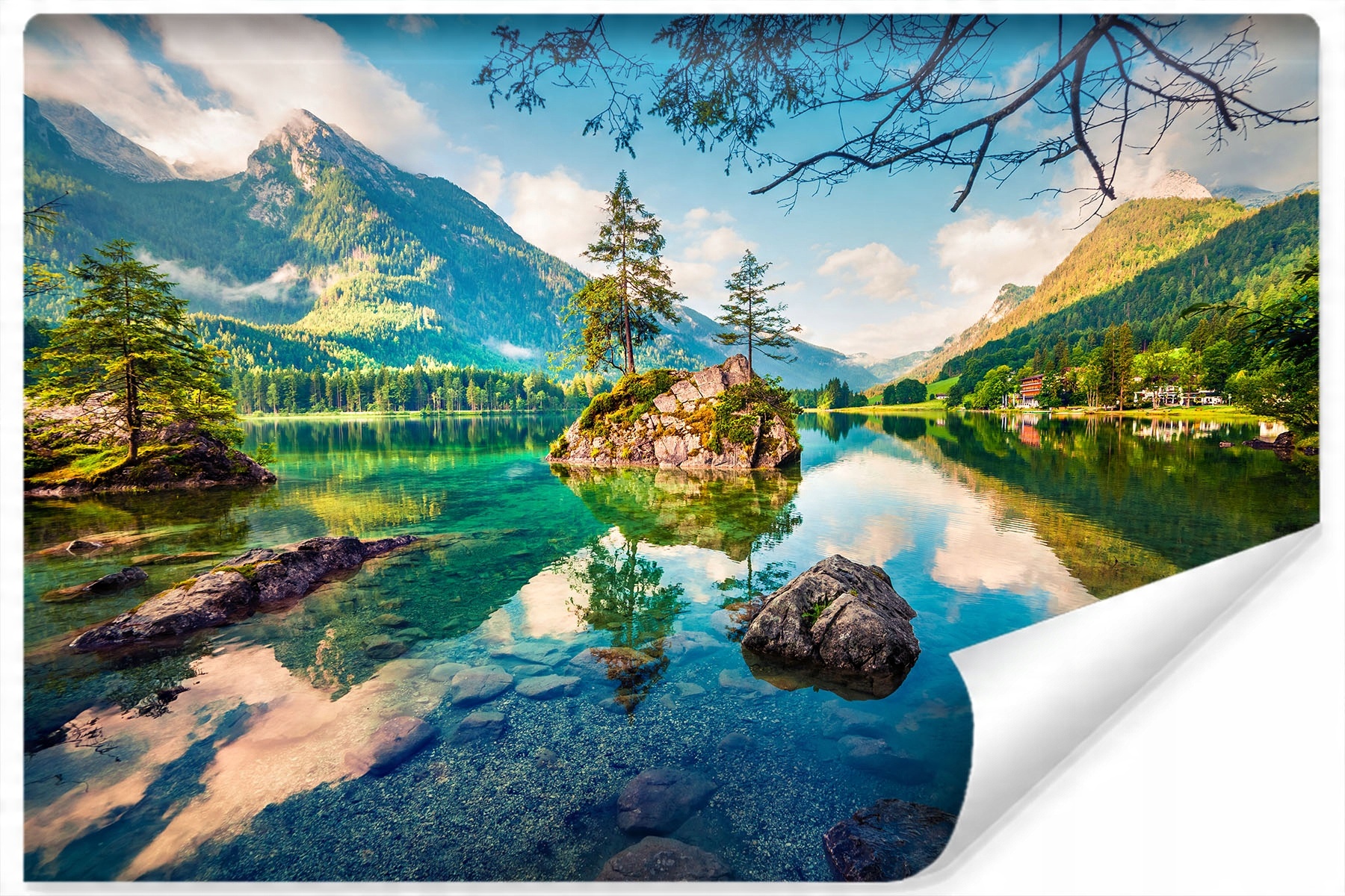

Fototapeta Jezioro w Górach Krajobraz 3D 90x60